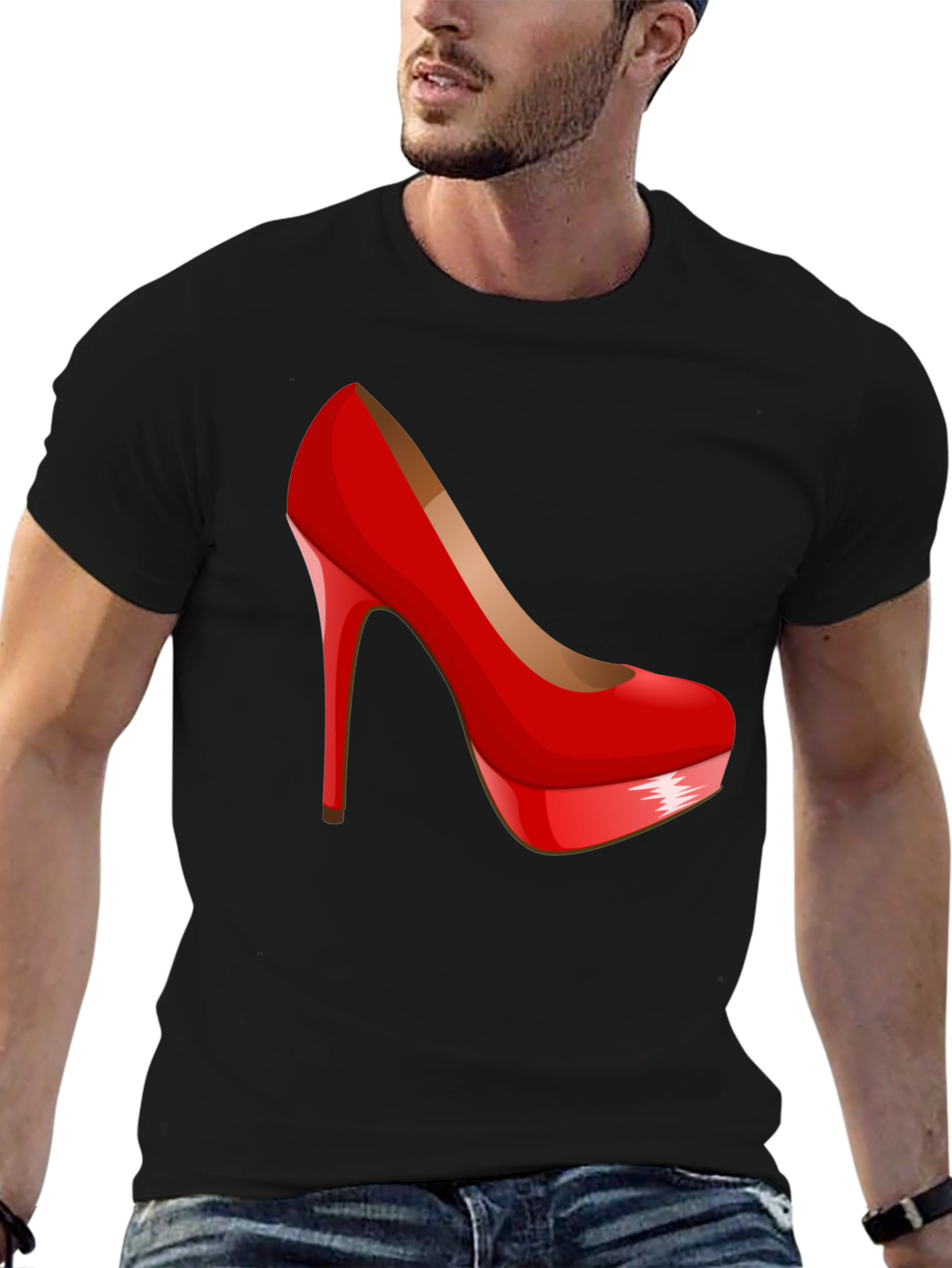 Red High Heel Graphic T-Shirt