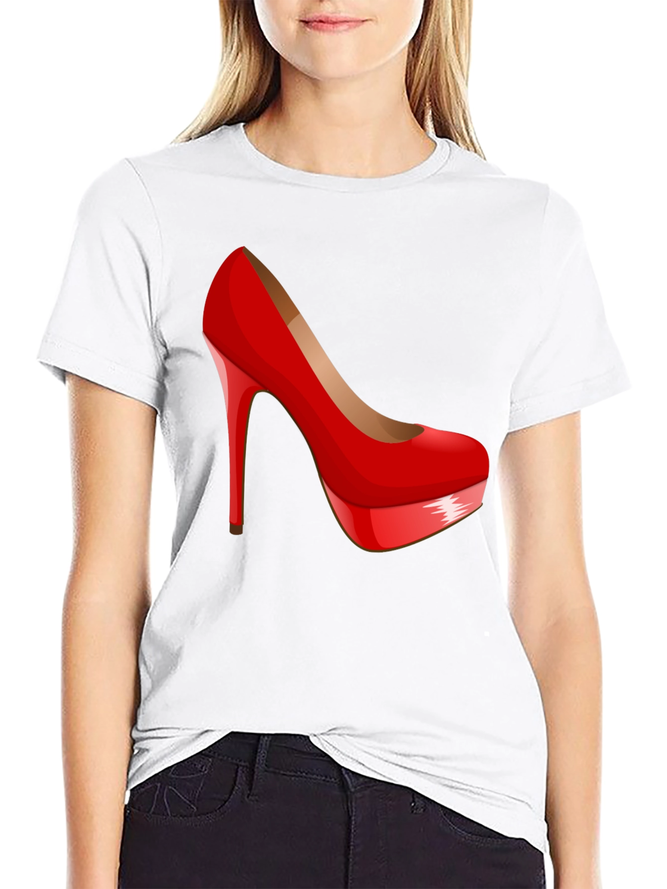 Red High Heel Graphic T-Shirt