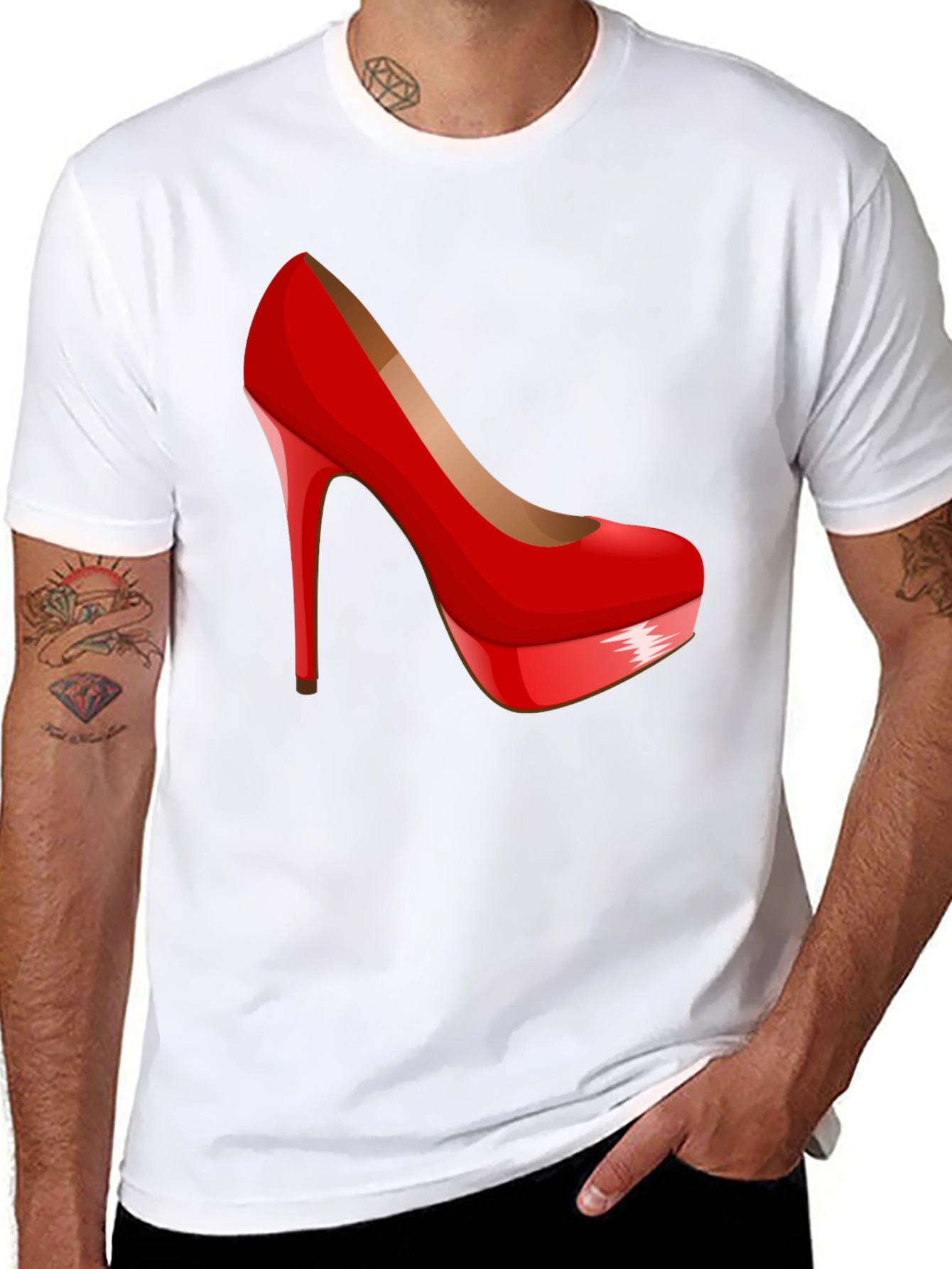 Red High Heel Graphic T-Shirt