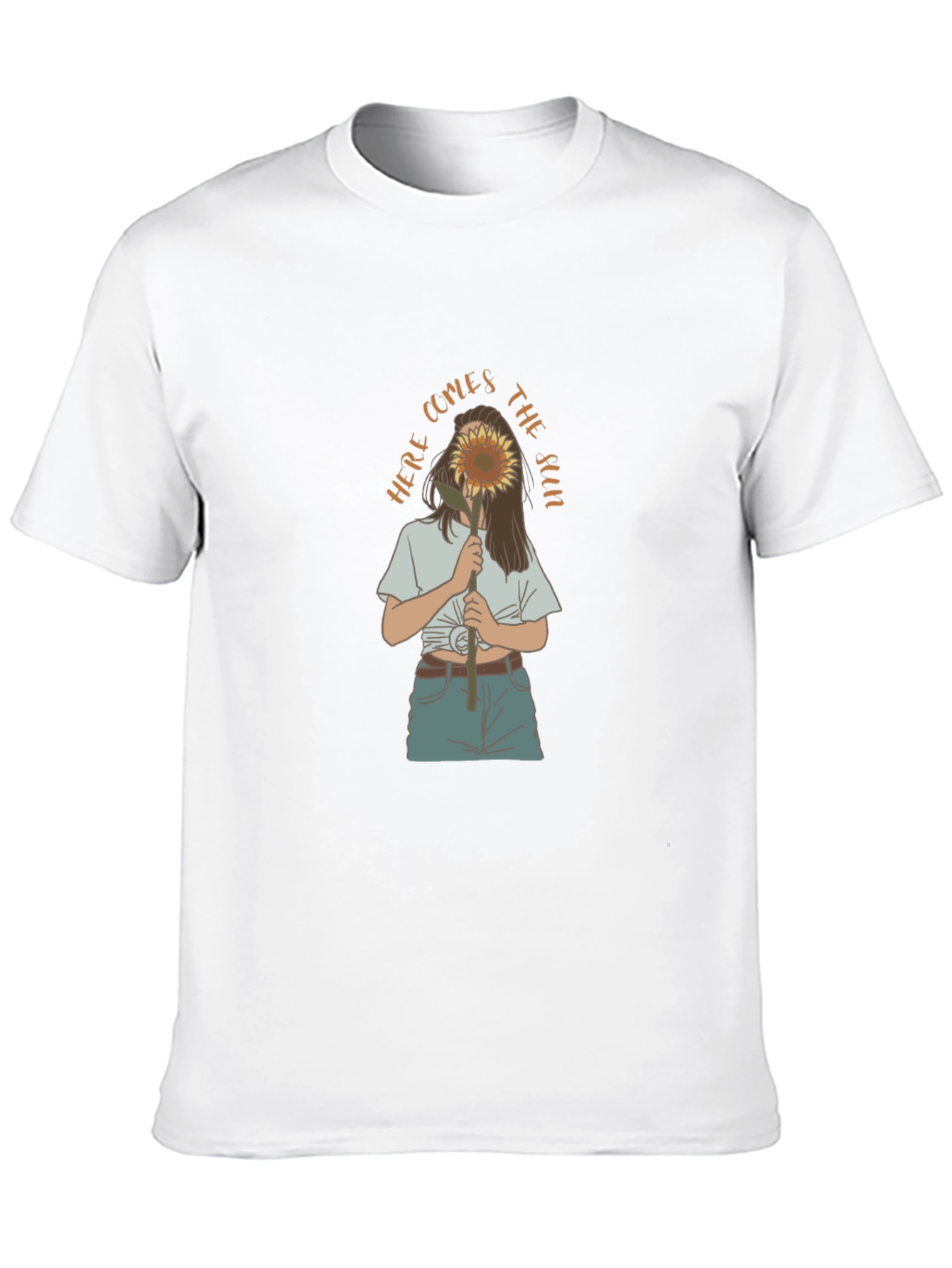 Sunflower Girl Graphic Tee - Black Unisex Shirt