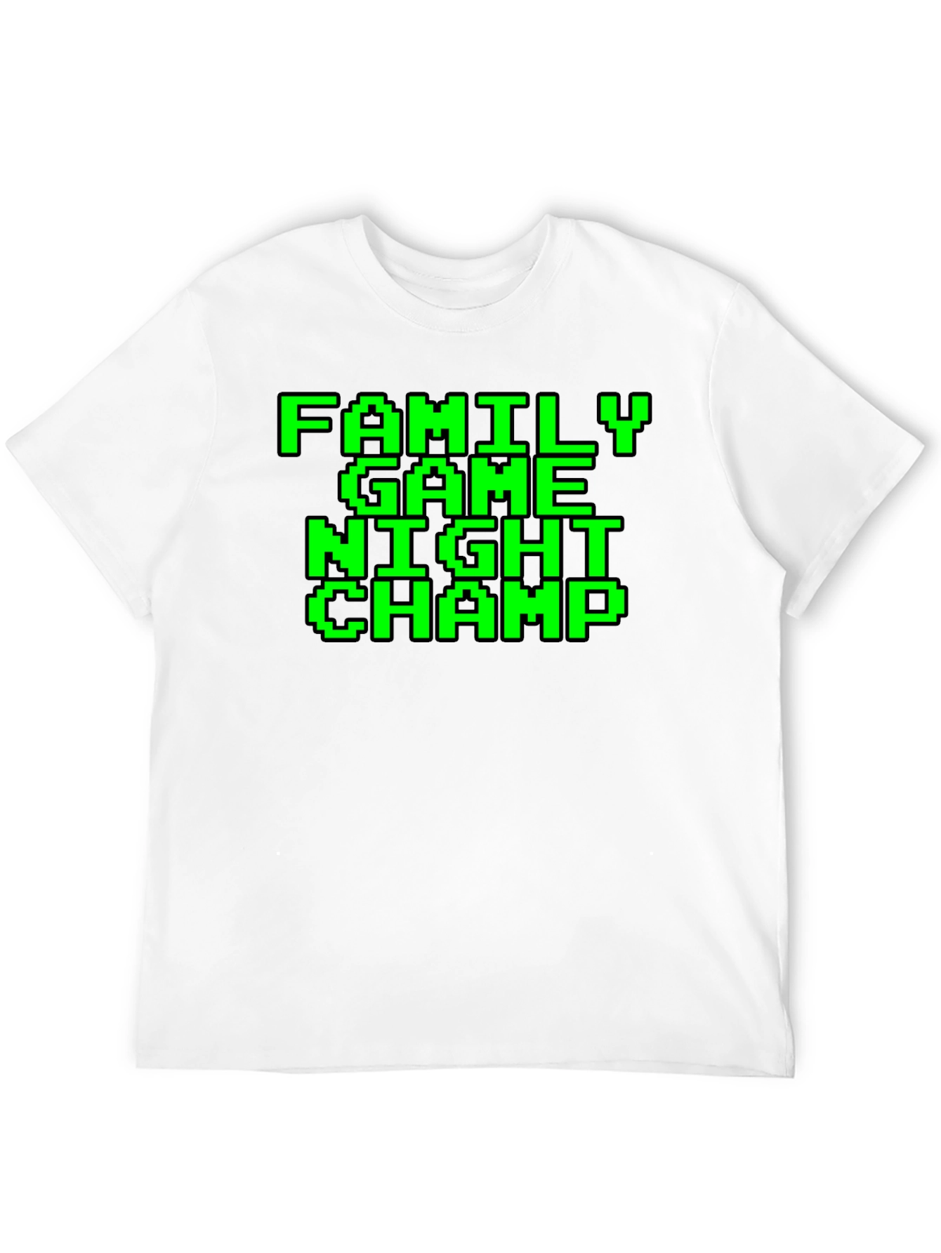 Family Game Night Champ Pixel Tee