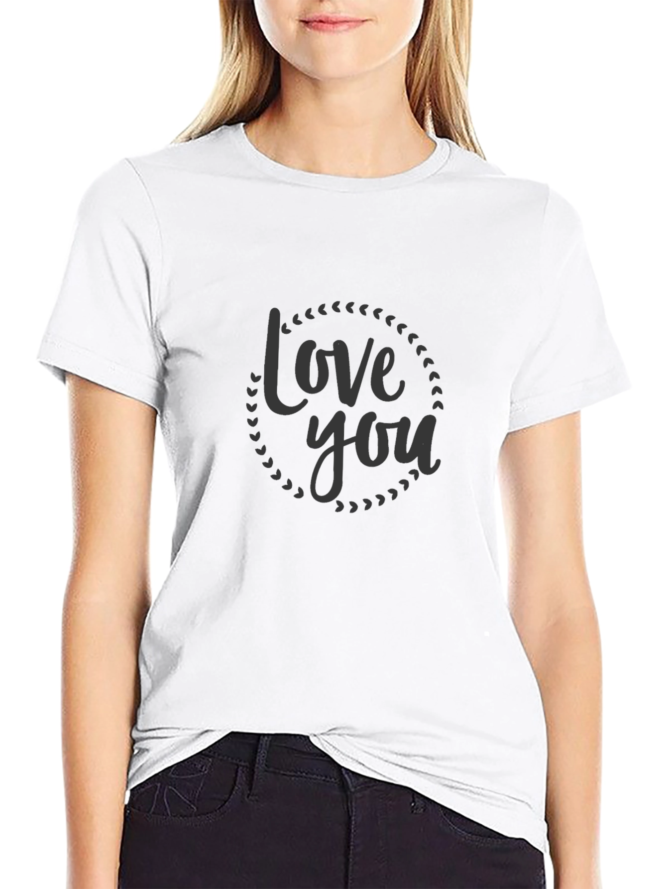 Love You Graphic T-Shirt - Black