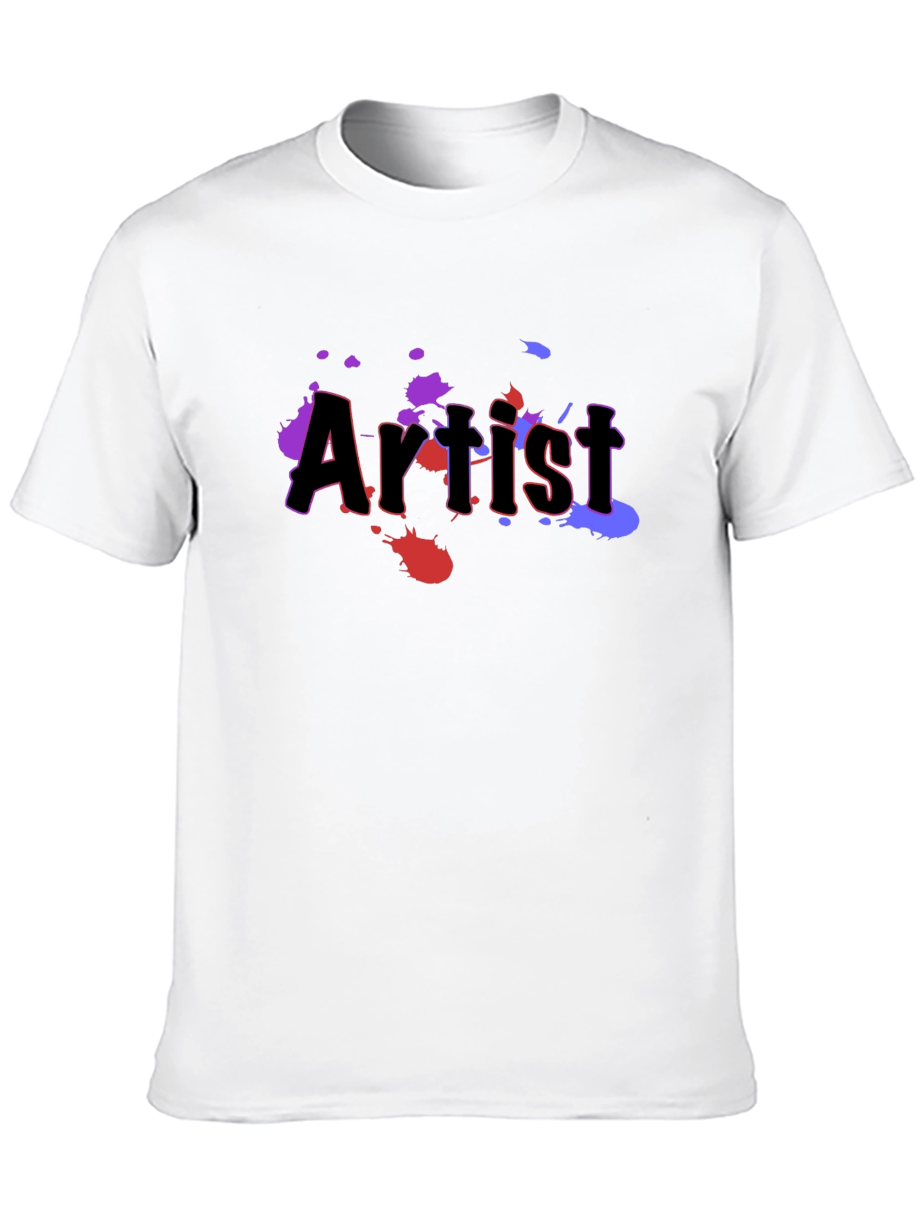Artist Splatter Print Black T-Shirt