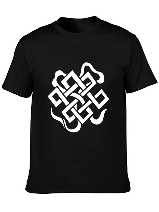 Celtic Knot Graphic Tee - Black Short Sleeve Shirt