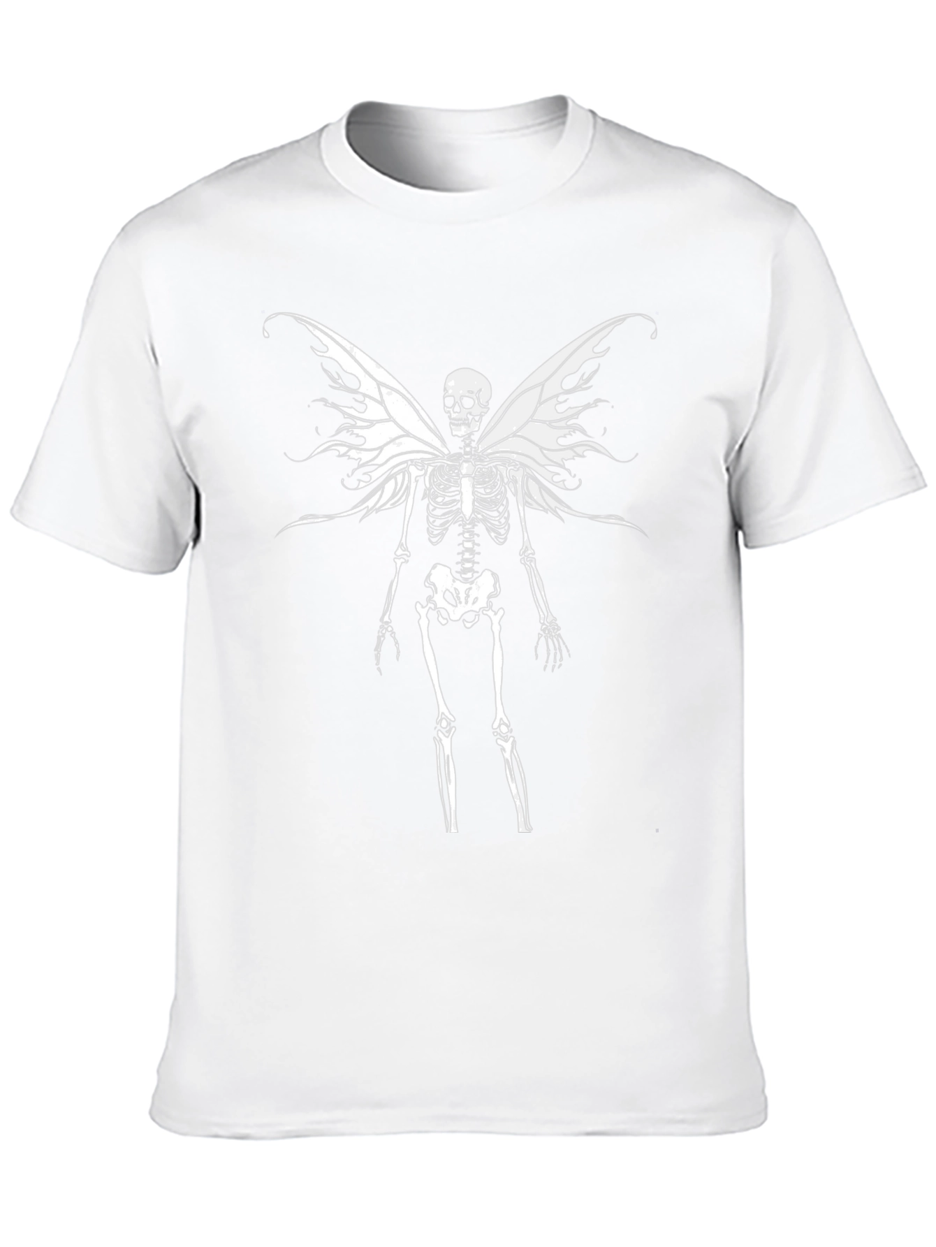 Skeleton Fairy Wings Graphic T-Shirt