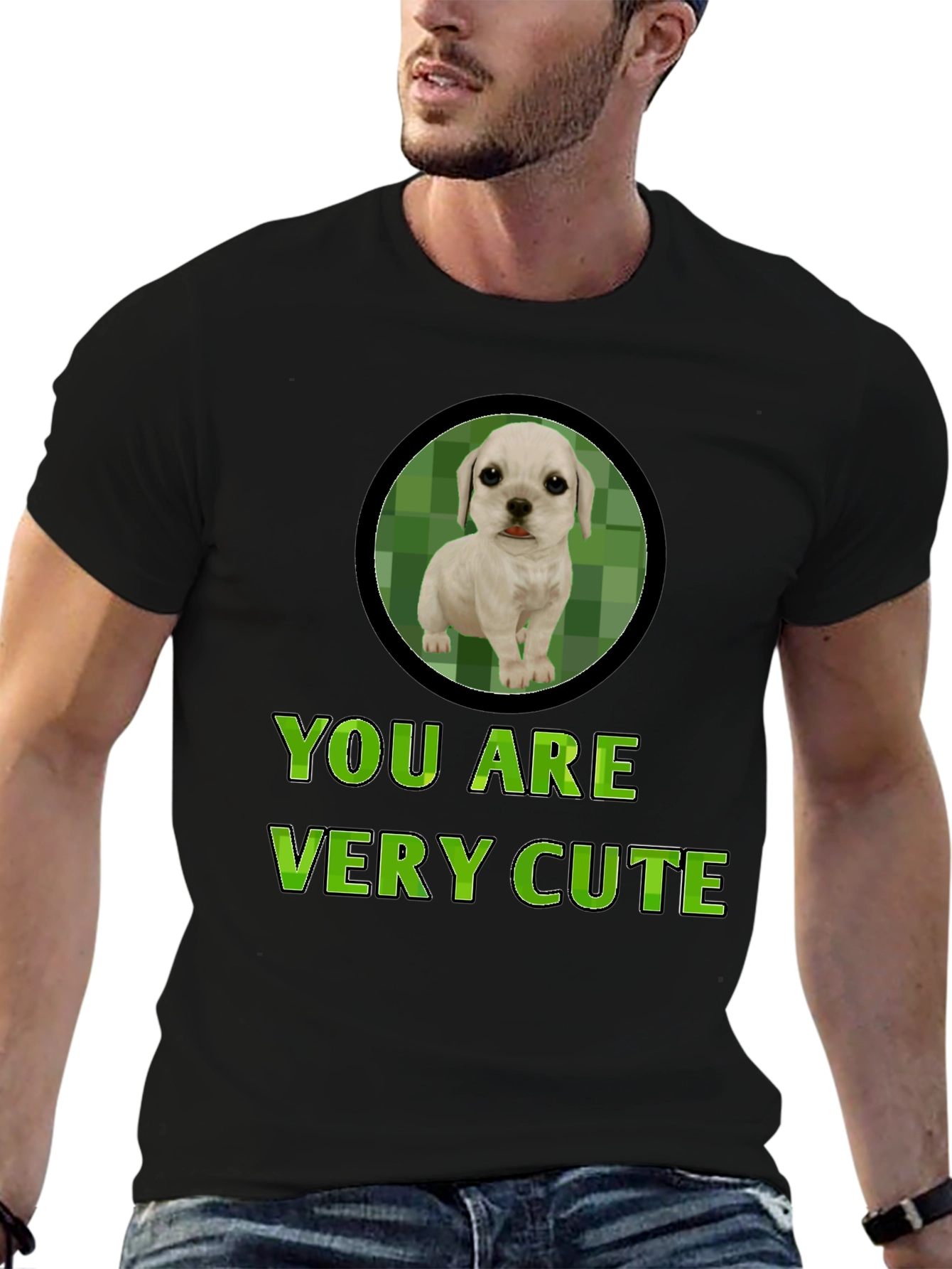 Cute Puppy Graphic Tee - You Are Very Cute