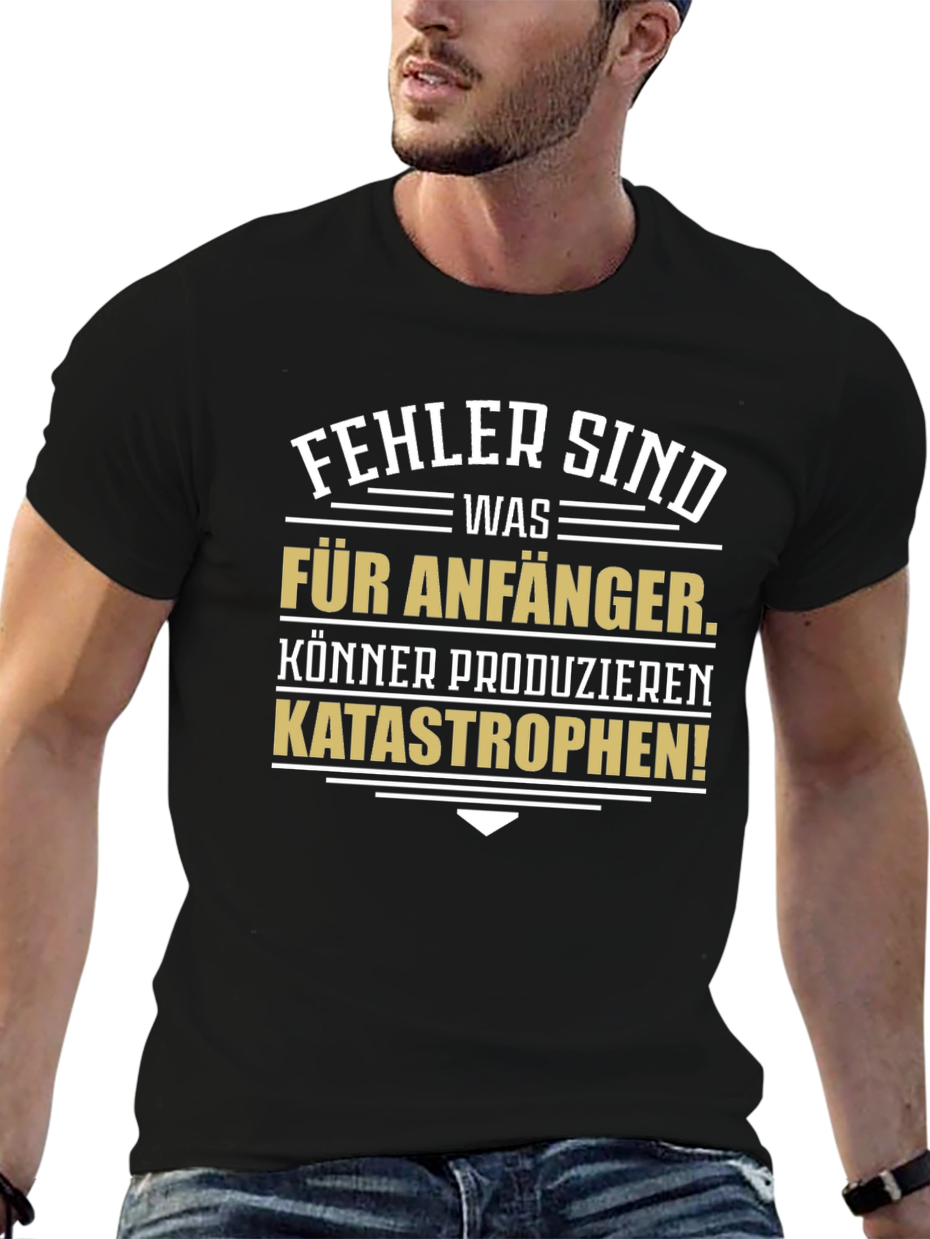 Humorous German T-Shirt: Beginner Errors Expert Catastrophes!
