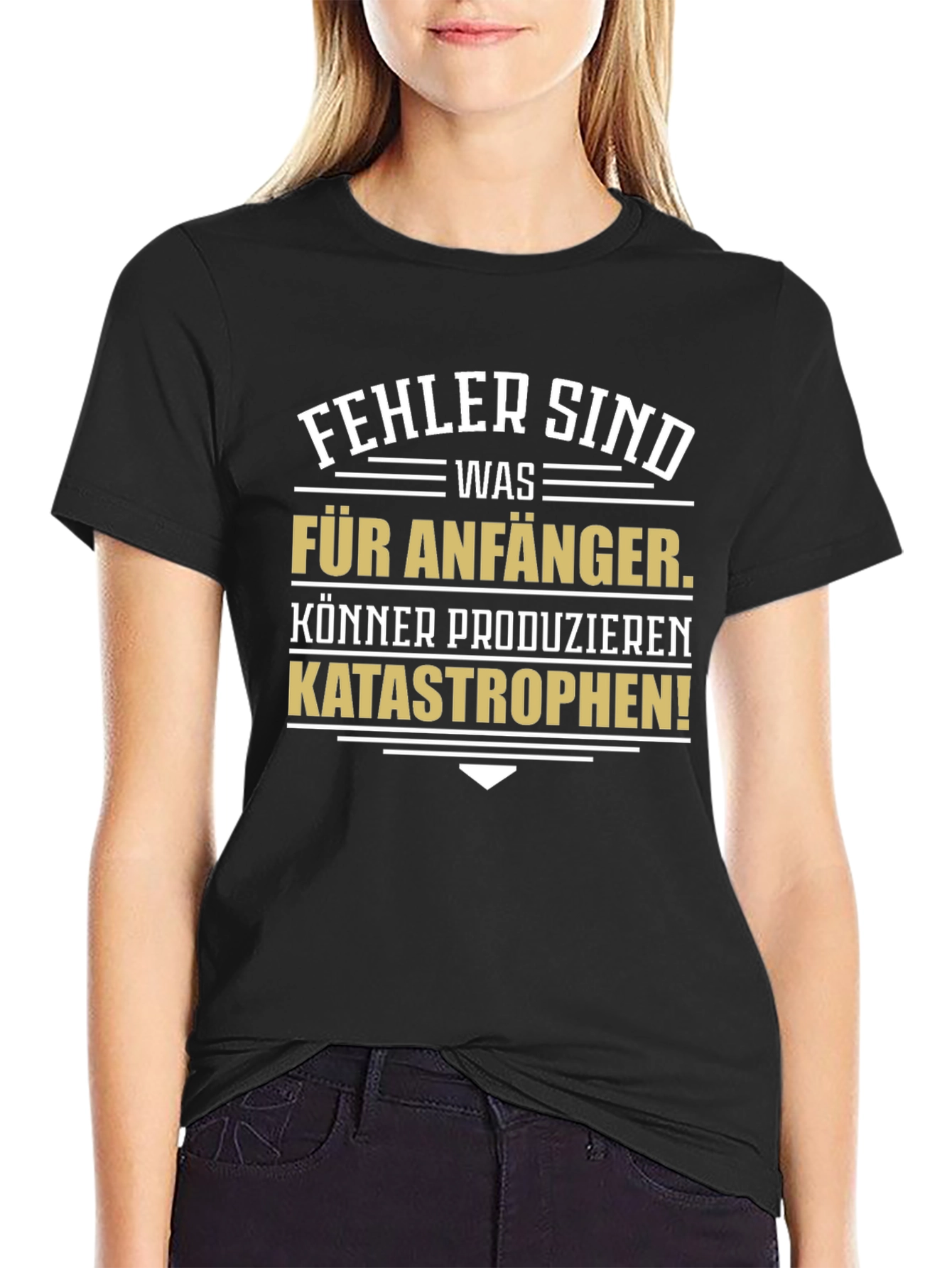 Humorous German T-Shirt: Beginner Errors Expert Catastrophes!