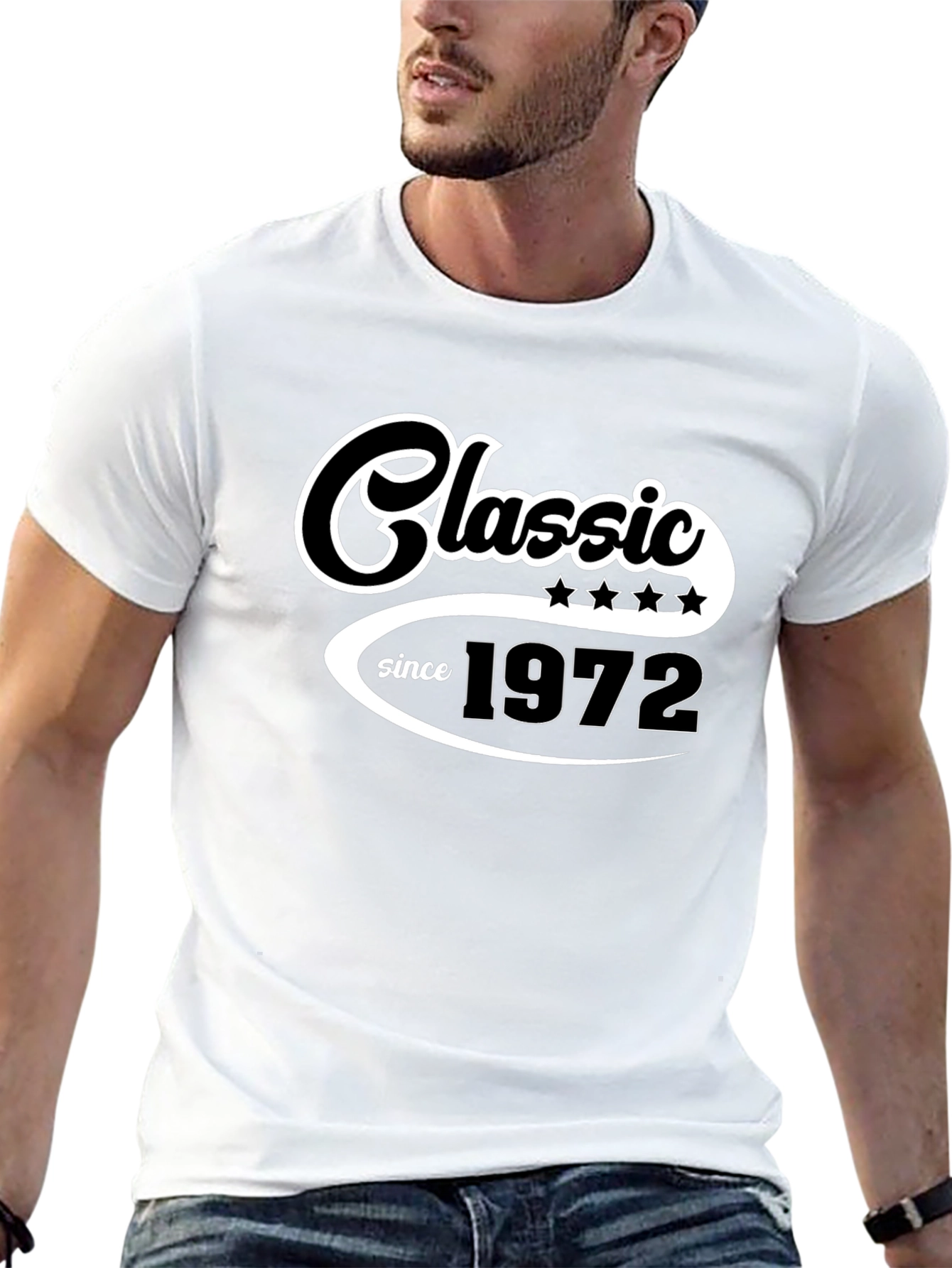 Classic Since 1972 Black Graphic T-Shirt