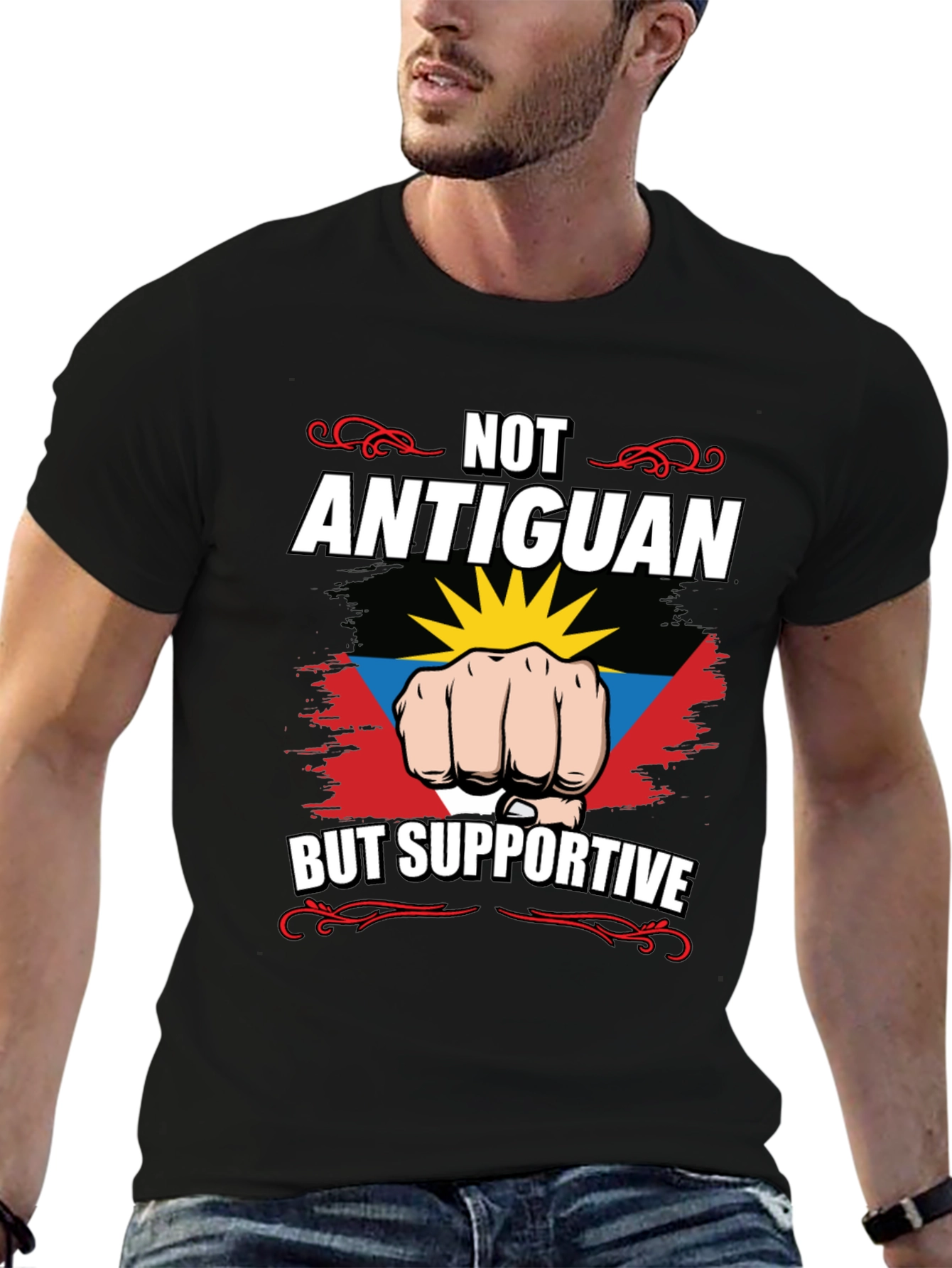 Antiguan Supportive Graphic T-Shirt