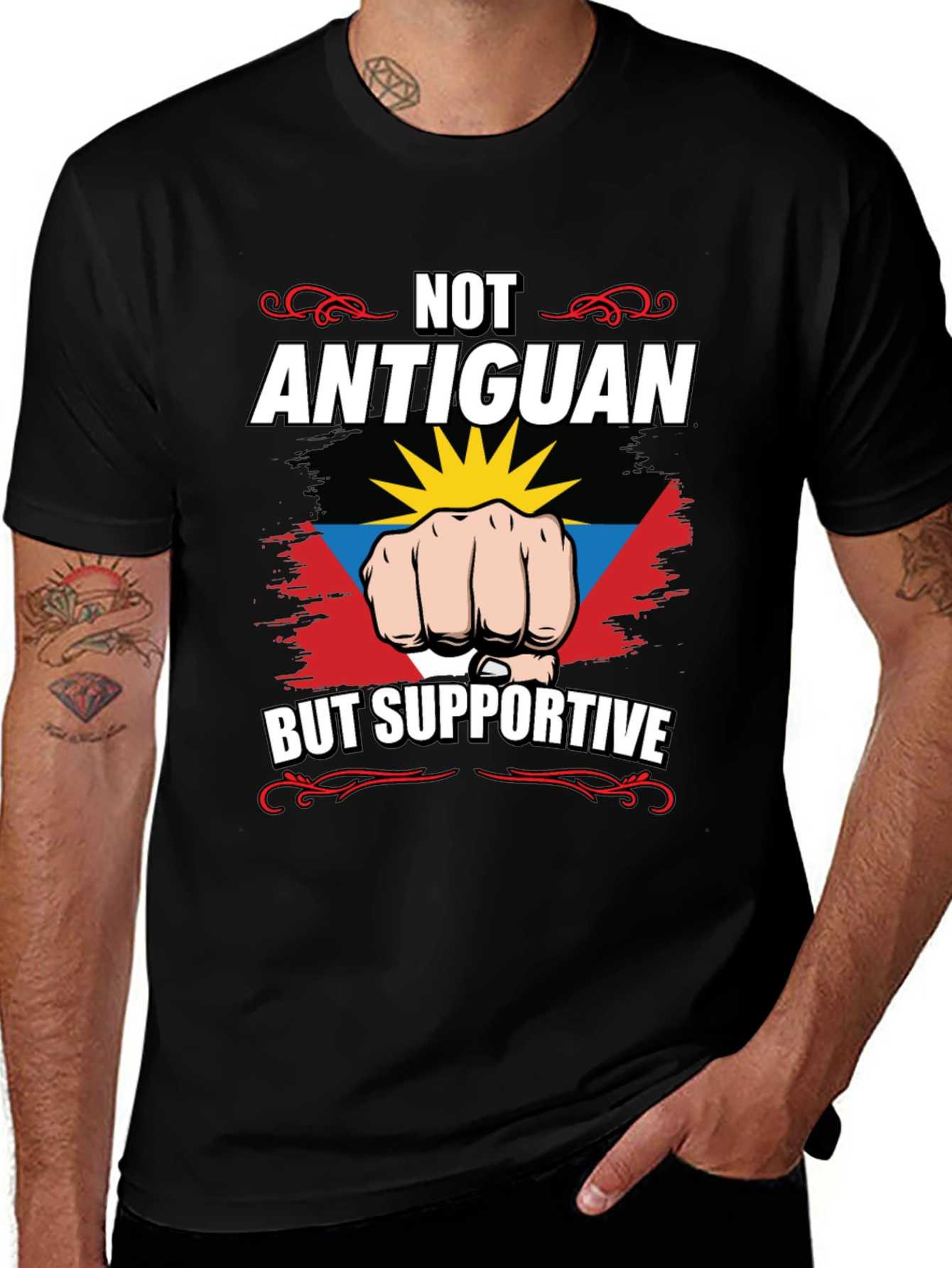Antiguan Supportive Graphic T-Shirt