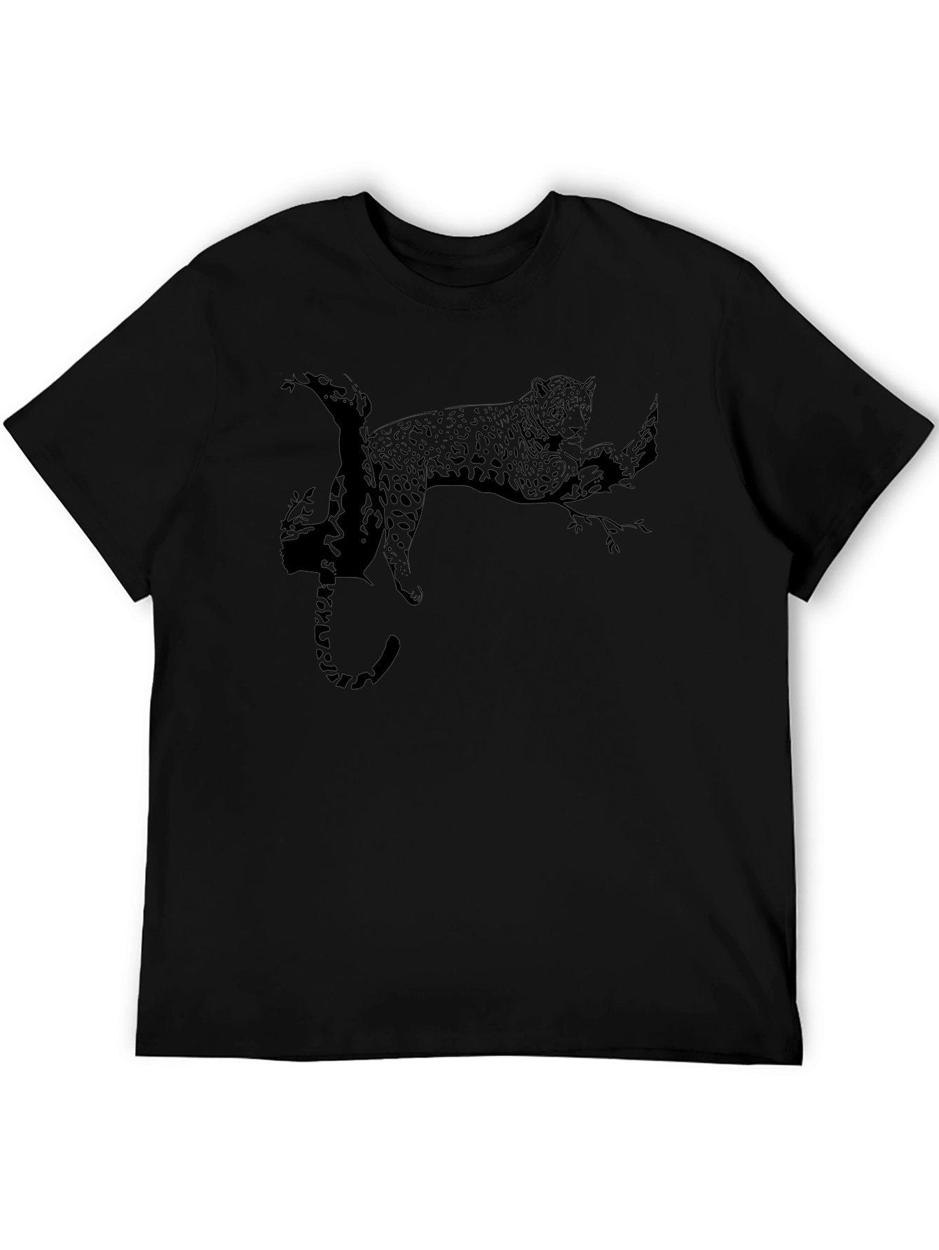 Black Leopard Graphic T-Shirt