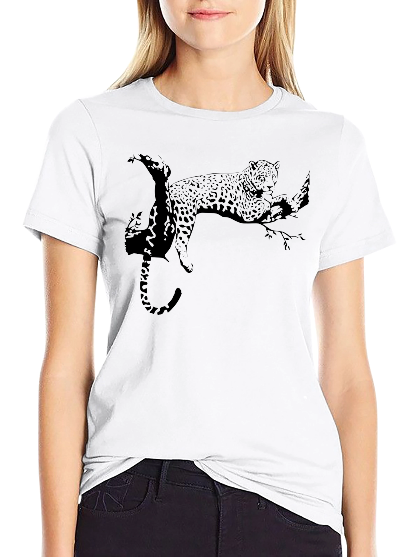 Black Leopard Graphic T-Shirt