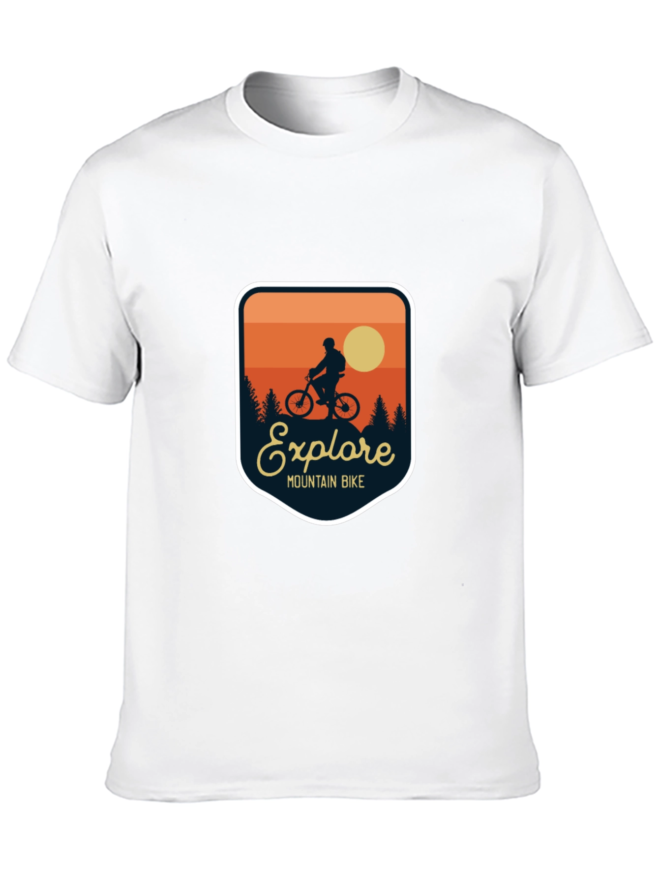 Explore Mountain Bike T-Shirt - Adventure Design