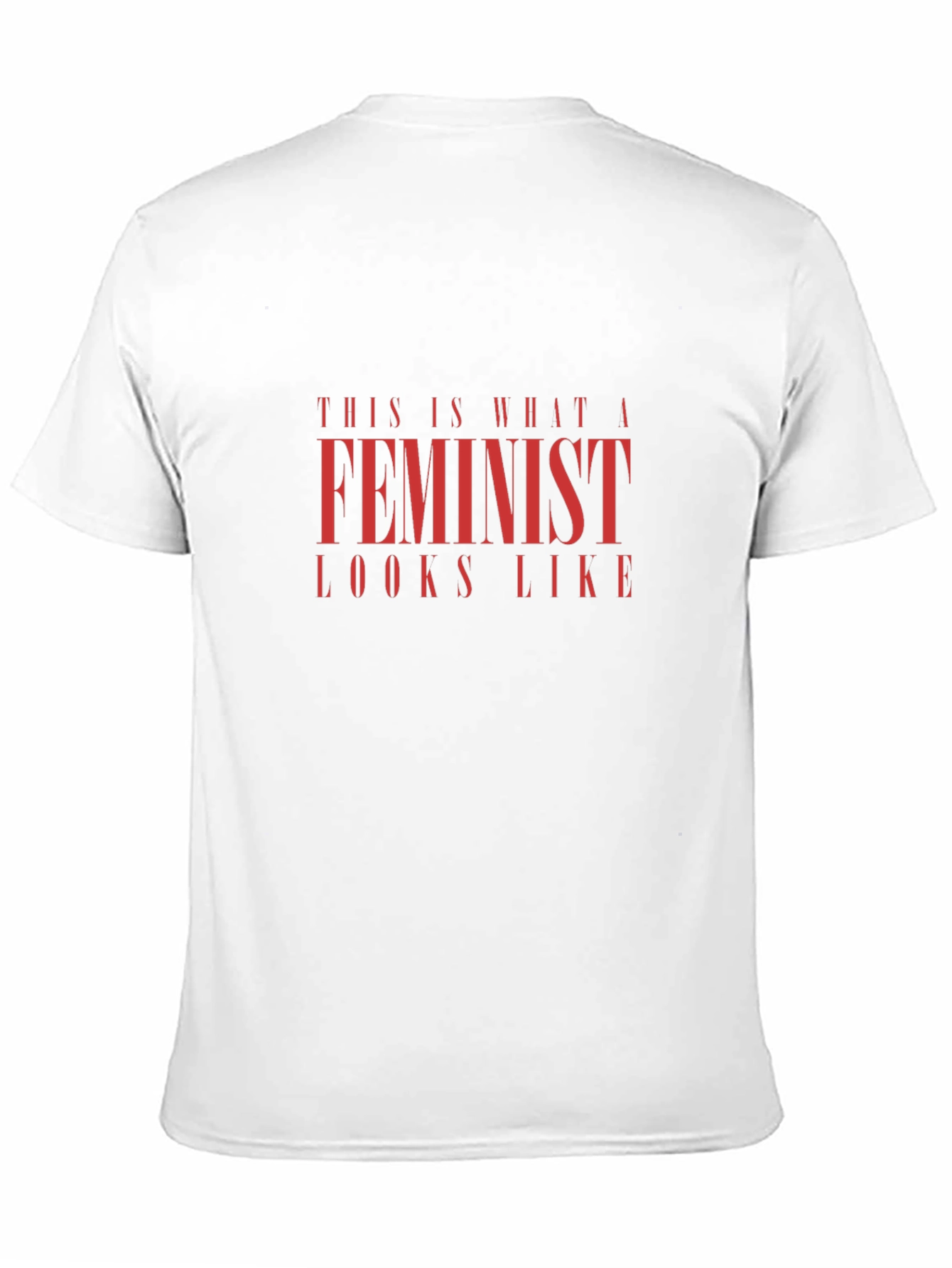 Feminist Statement Tee - Bold Red Text on Black