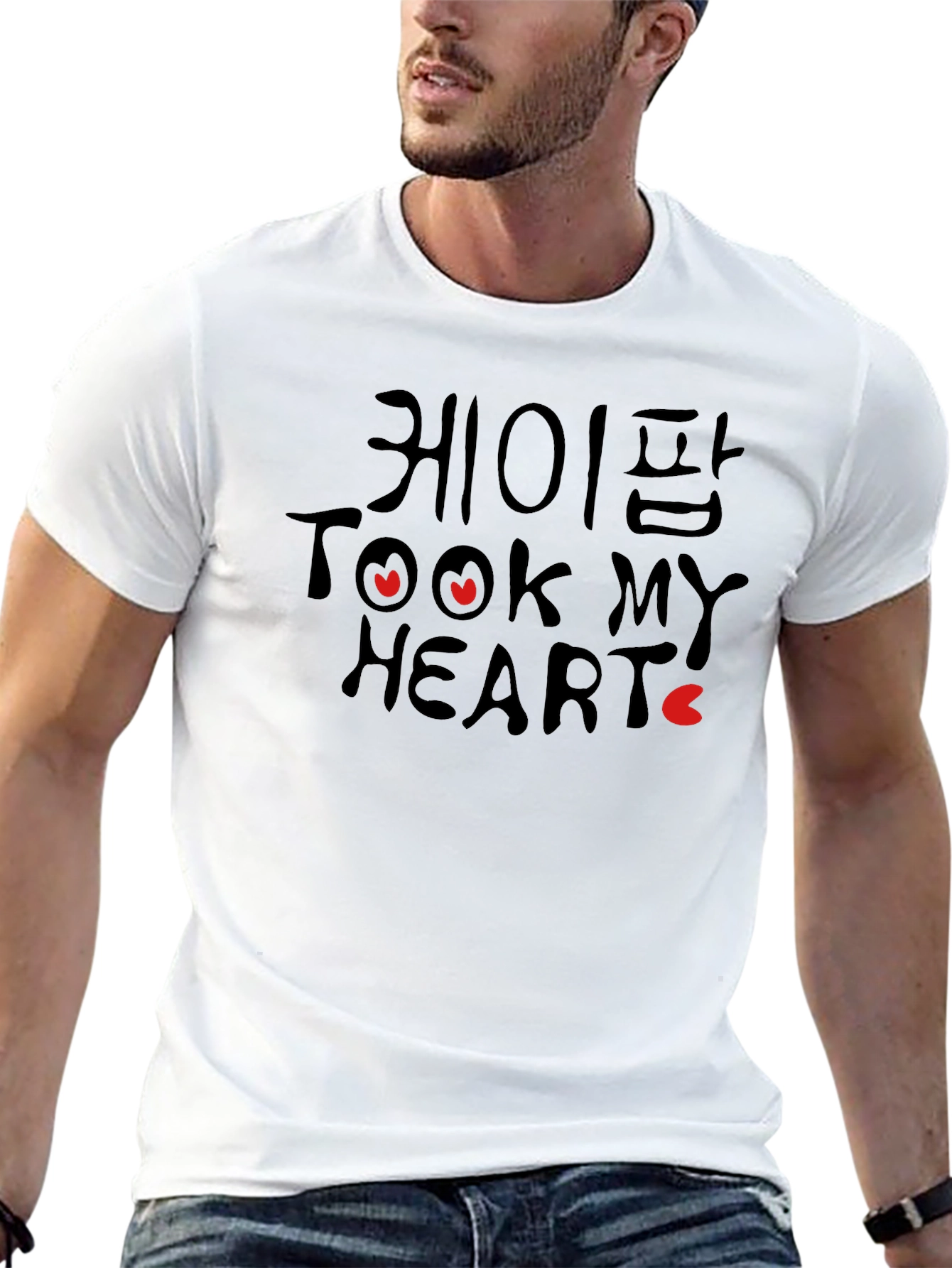 K-Pop Took My Heart Black Graphic Tee