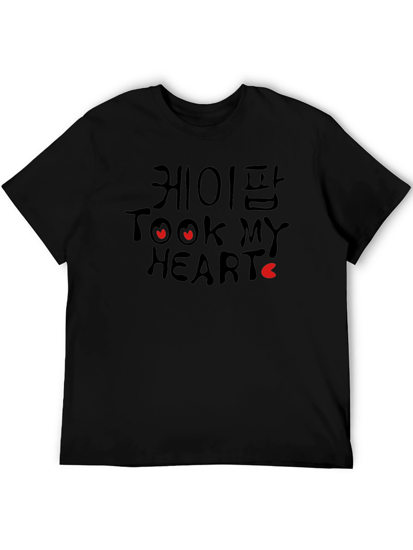 K-Pop Took My Heart Black Graphic Tee