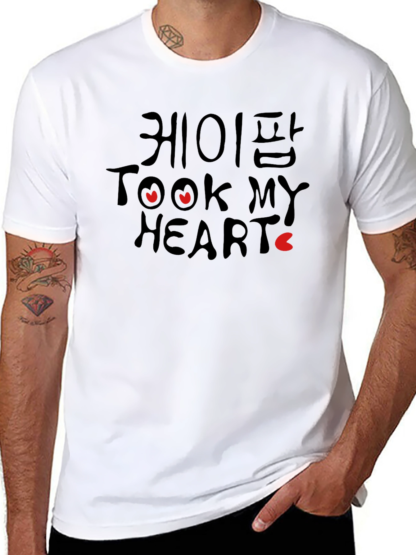 K-Pop Took My Heart Black Graphic Tee