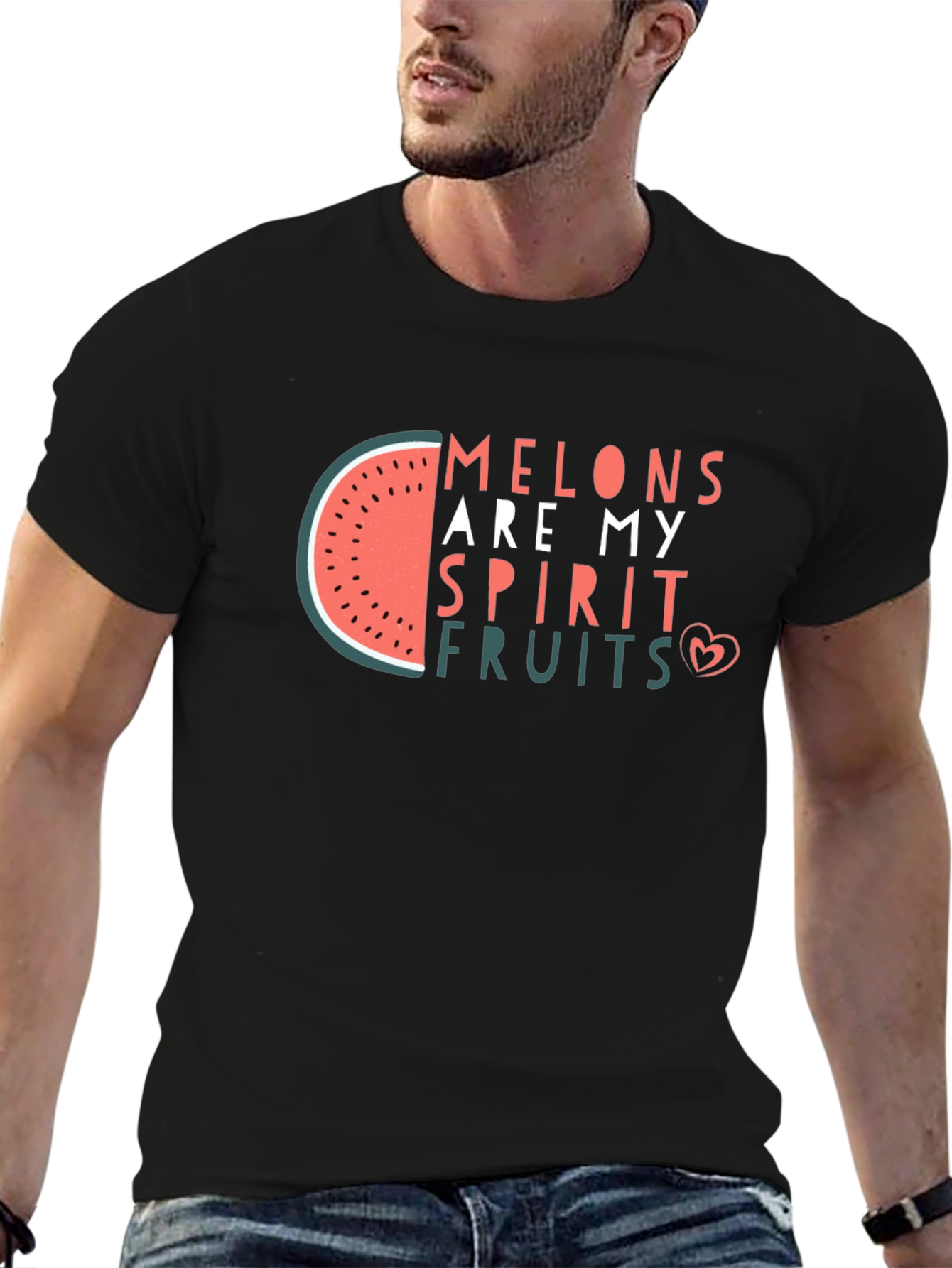 Melons Are My Spirit Fruit Black T-Shirt