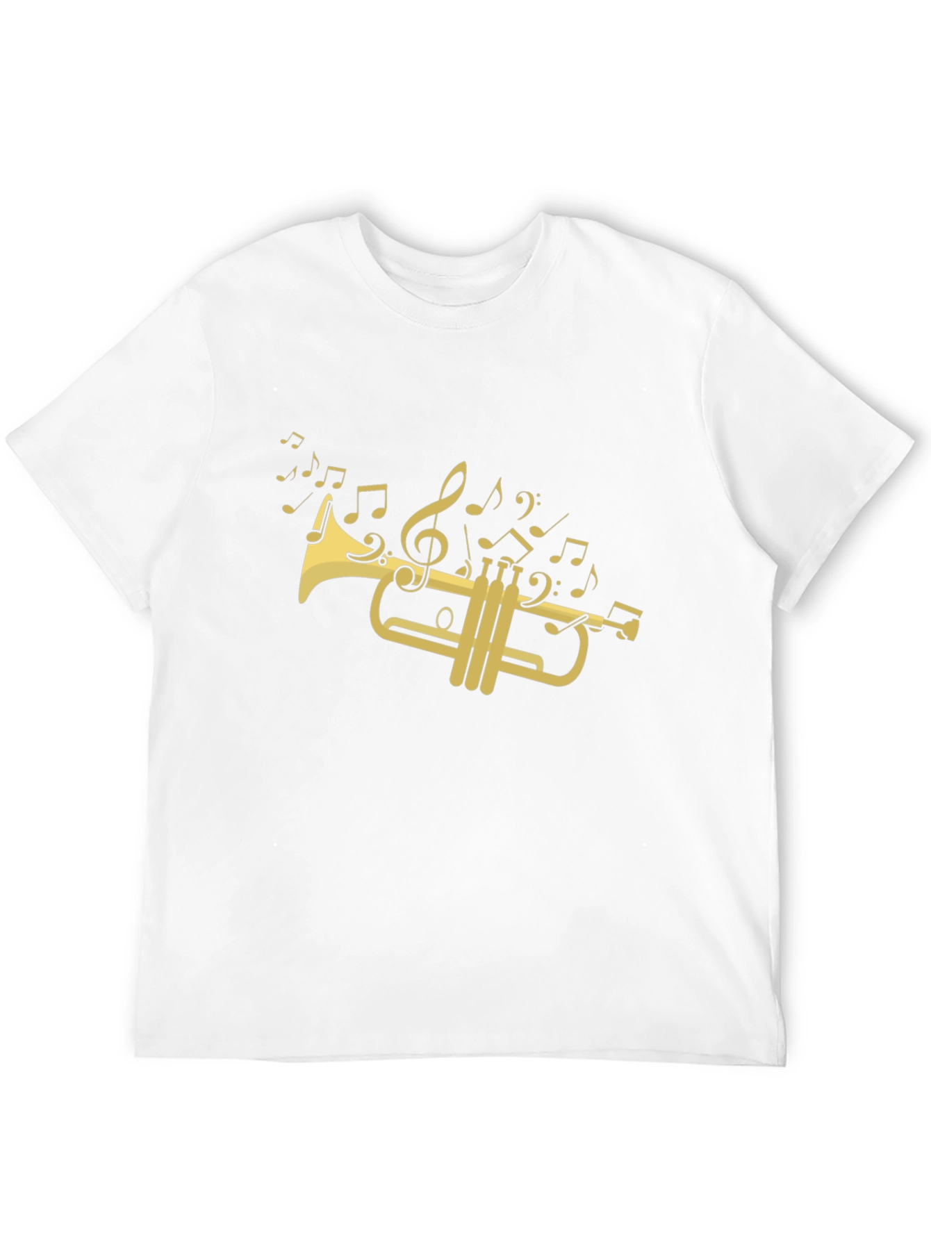 Musical Trumpet Graphic T-Shirt - Black
