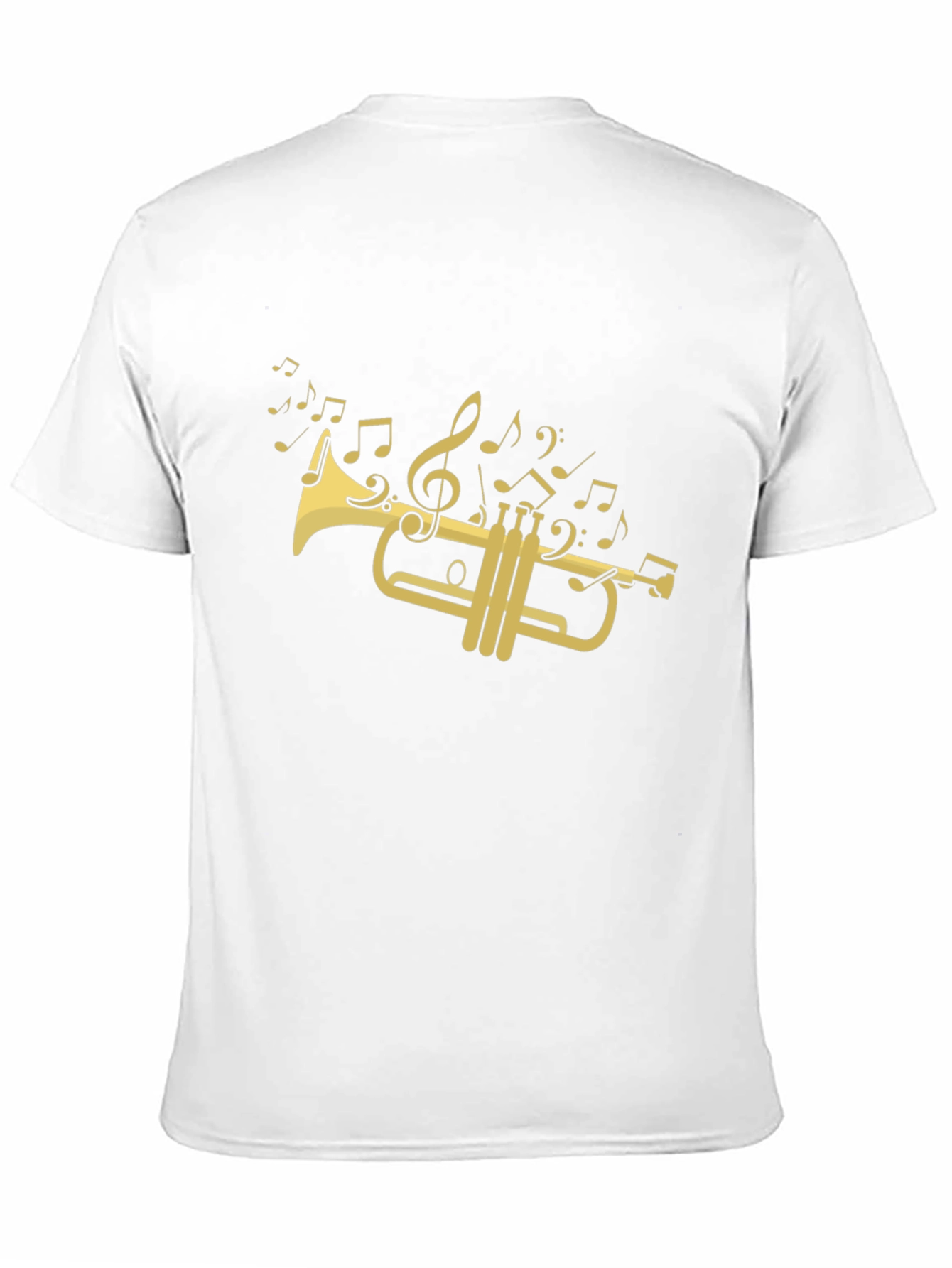 Musical Trumpet Graphic T-Shirt - Black