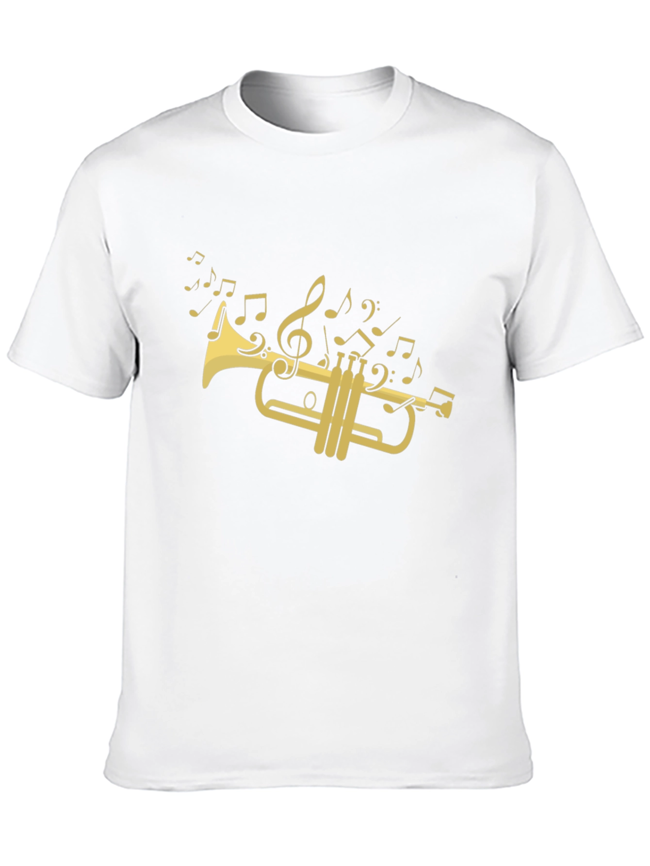 Musical Trumpet Graphic T-Shirt - Black