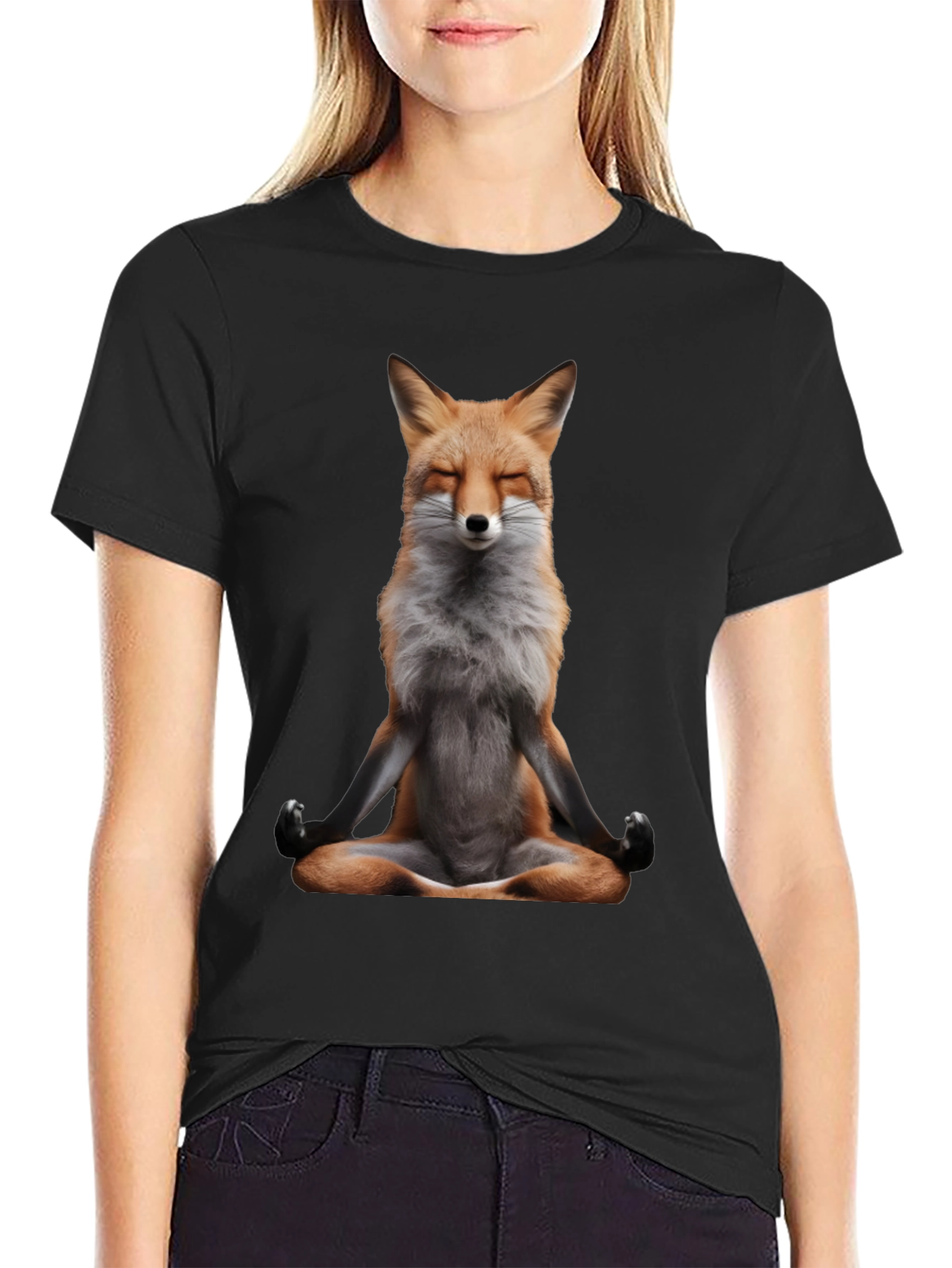 Zen Fox T-Shirt - Meditating Animal Tee