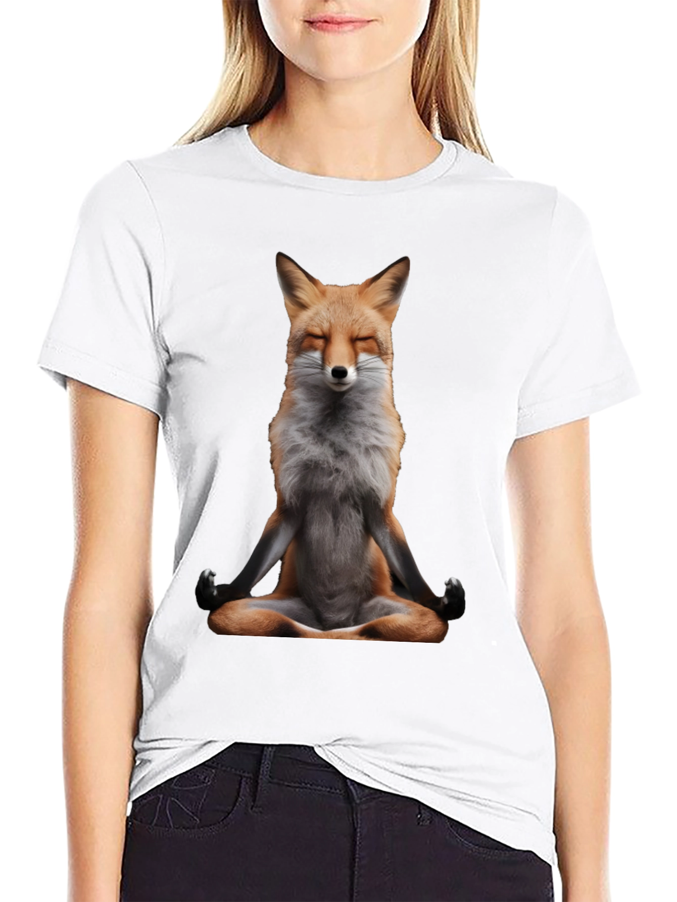 Zen Fox T-Shirt - Meditating Animal Tee