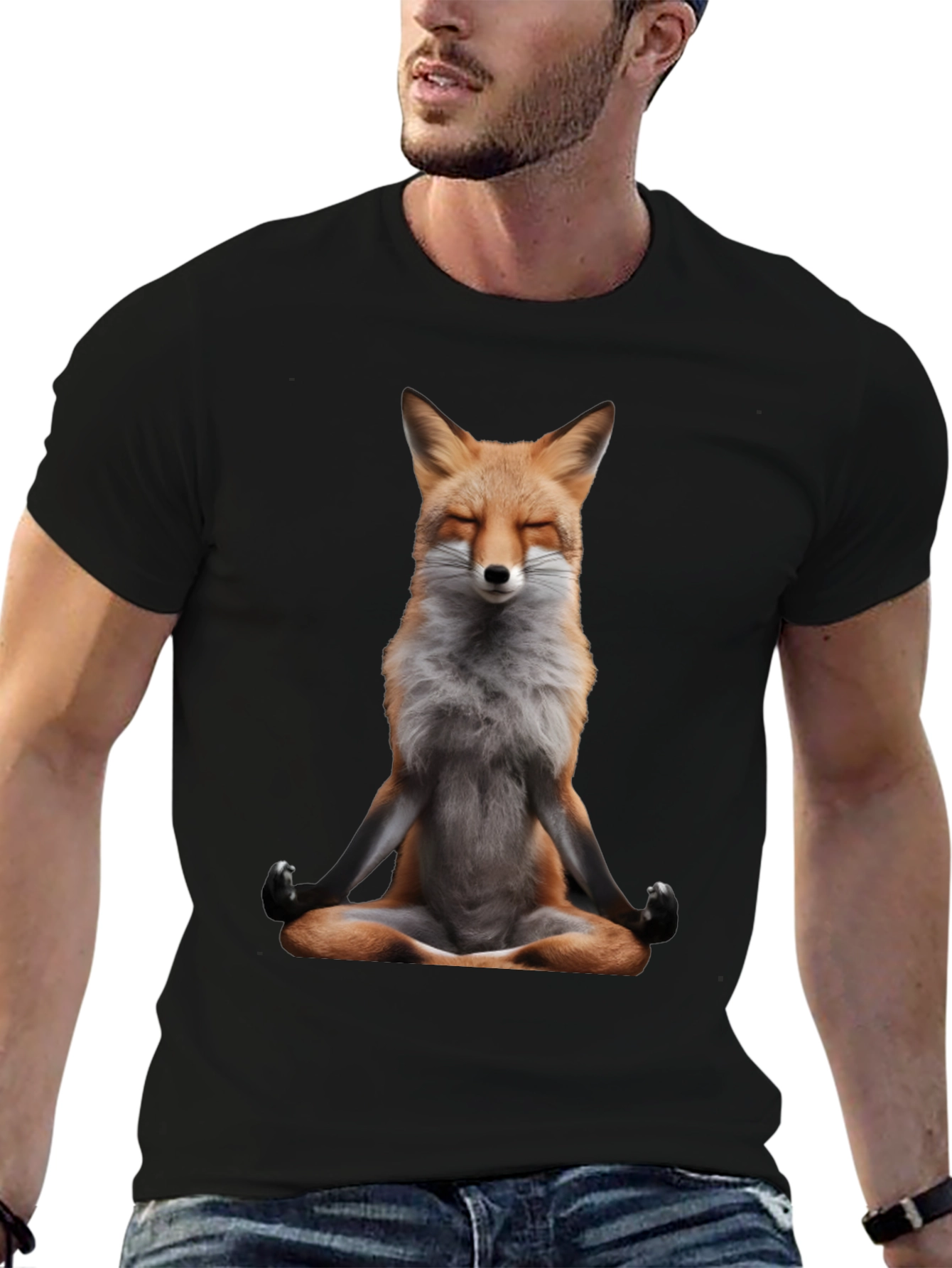 Zen Fox T-Shirt - Meditating Animal Tee