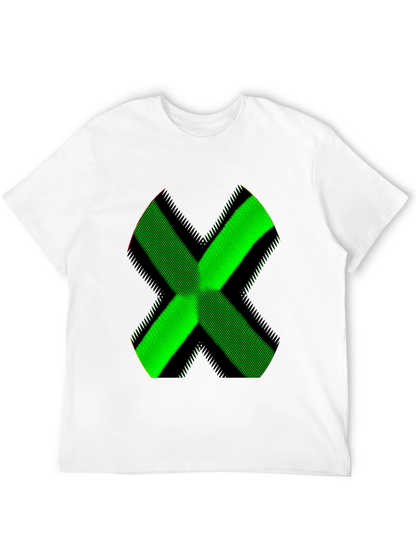 Green X Graphic Black T-Shirt