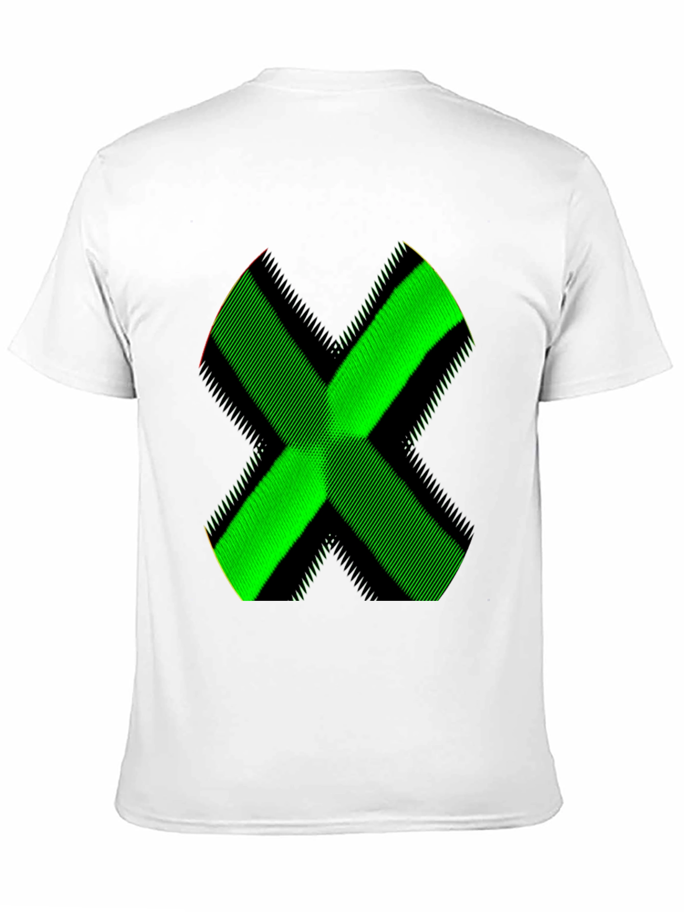 Green X Graphic Black T-Shirt