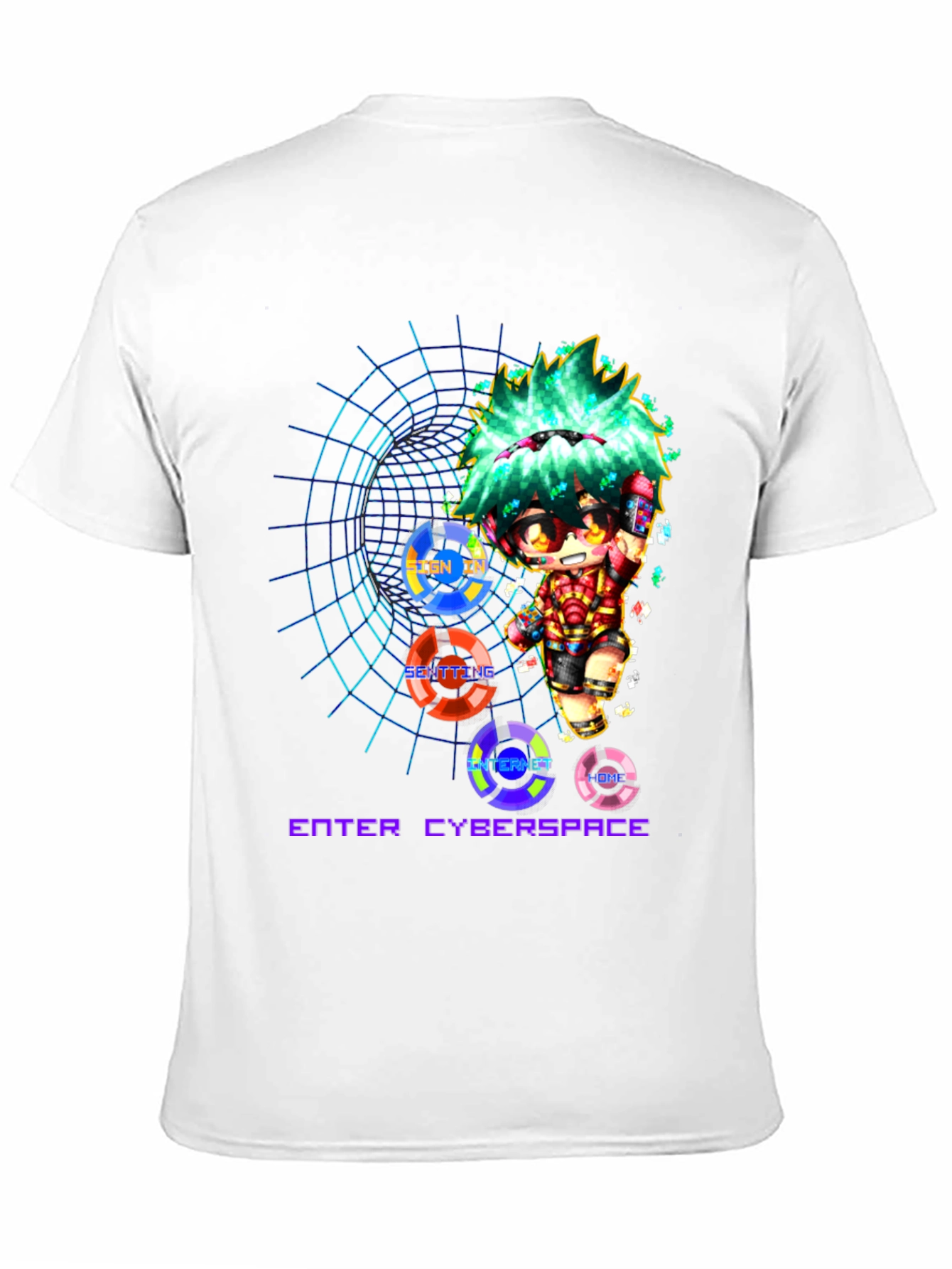 Enter Cyberspace Graphic Tee - Black