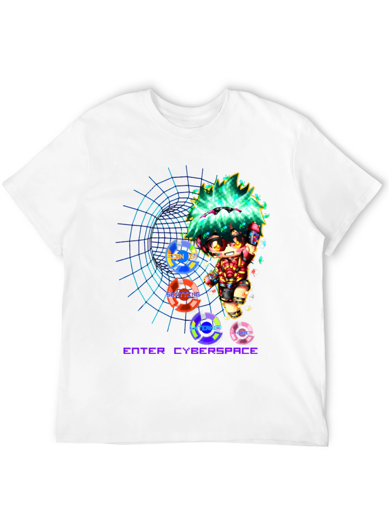 Enter Cyberspace Graphic Tee - Black