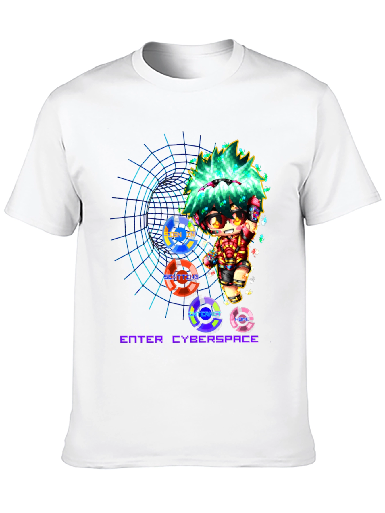 Enter Cyberspace Graphic Tee - Black