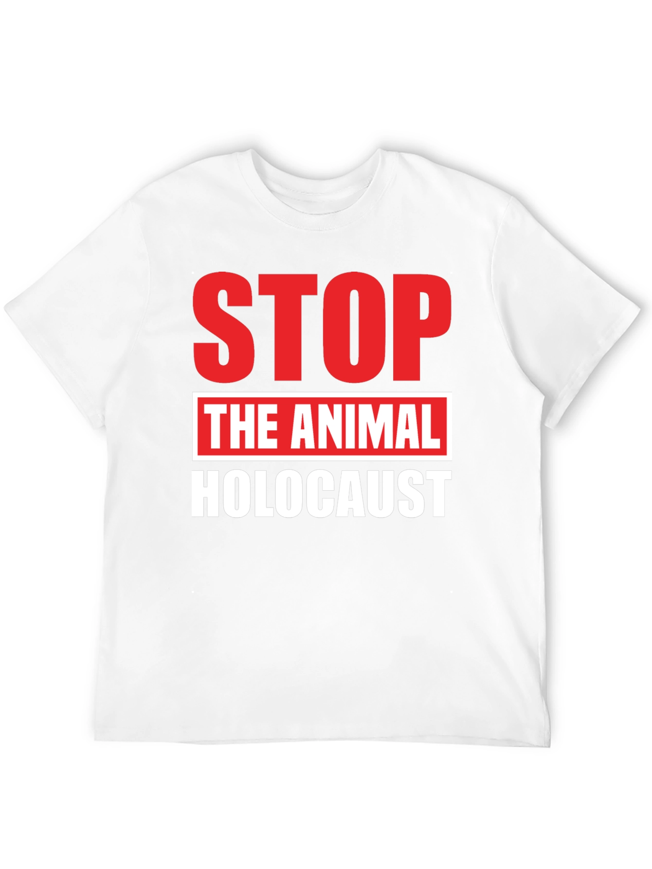Stop Animal Holocaust Graphic Tee - Black