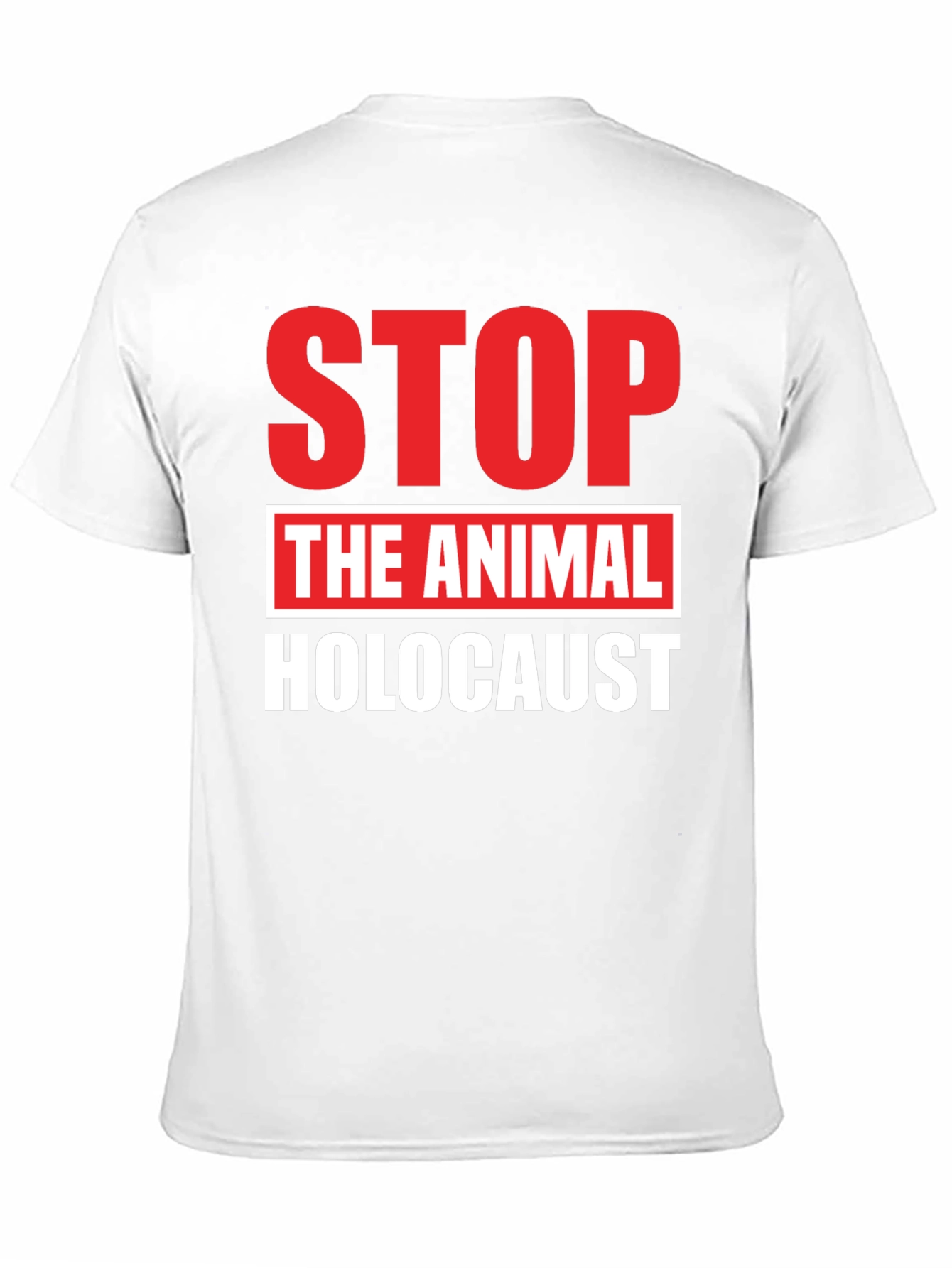Stop Animal Holocaust Graphic Tee - Black