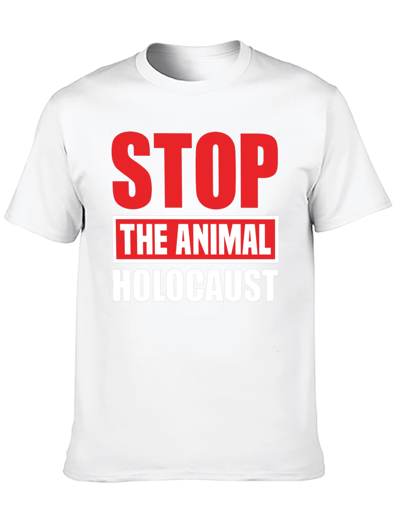Stop Animal Holocaust Graphic Tee - Black