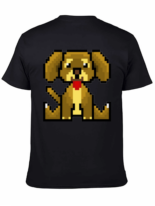 Pixelated Dog T-Shirt - Retro Gaming Style