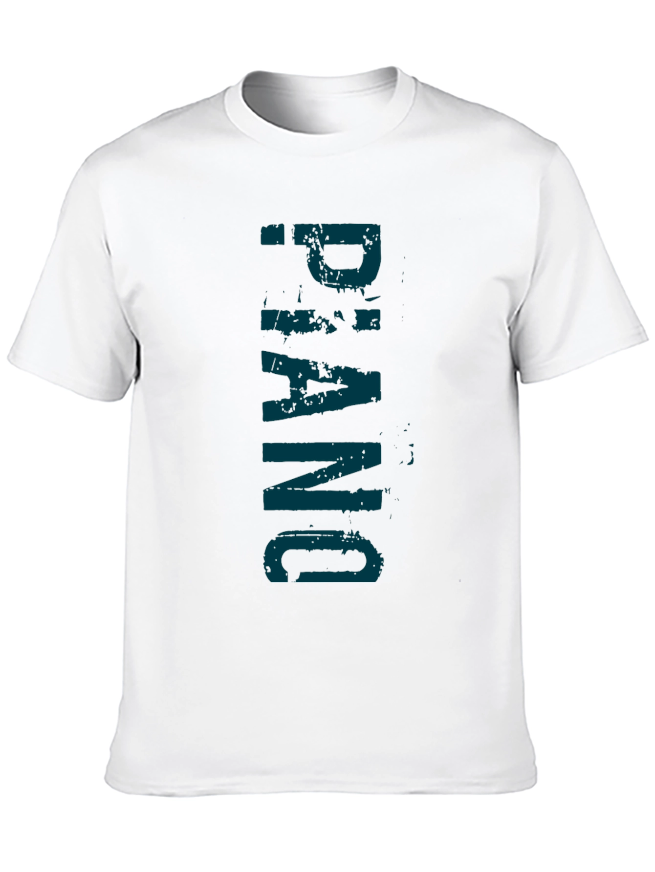 Piano Graphic Print Black T-Shirt