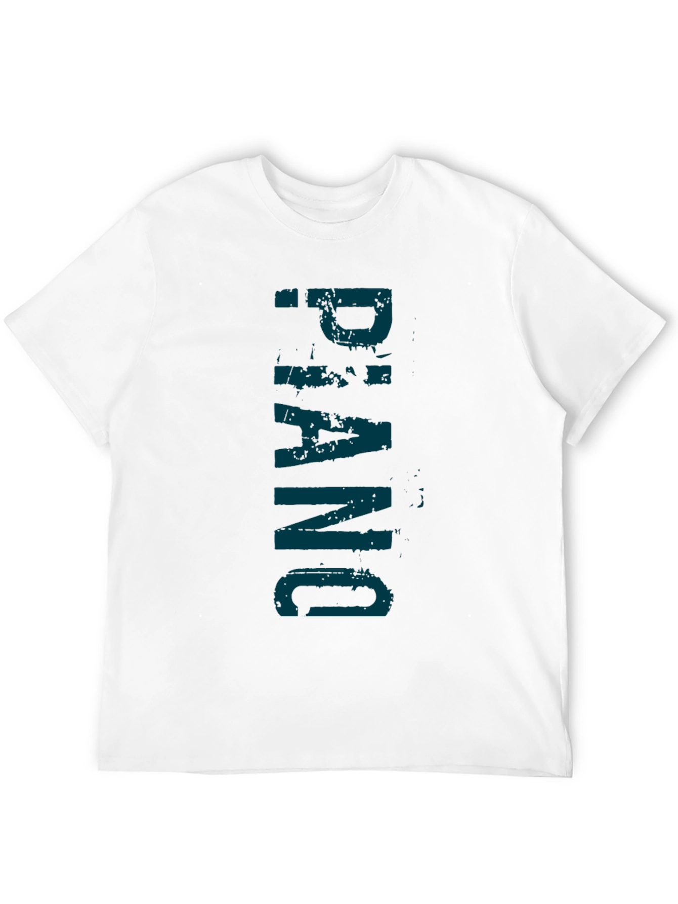 Piano Graphic Print Black T-Shirt