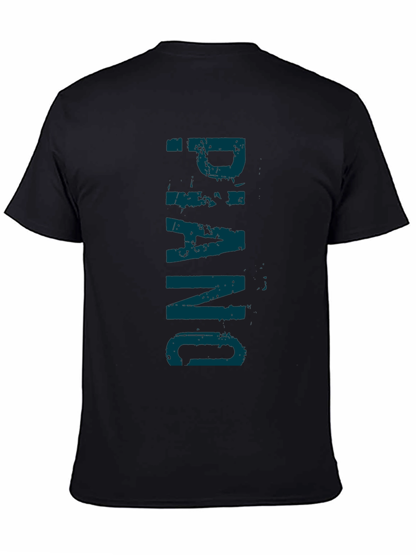 Piano Graphic Print Black T-Shirt