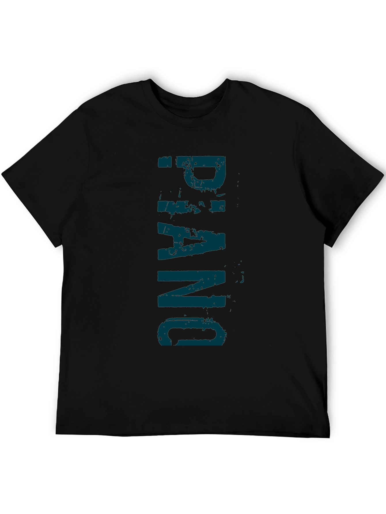 Piano Graphic Print Black T-Shirt