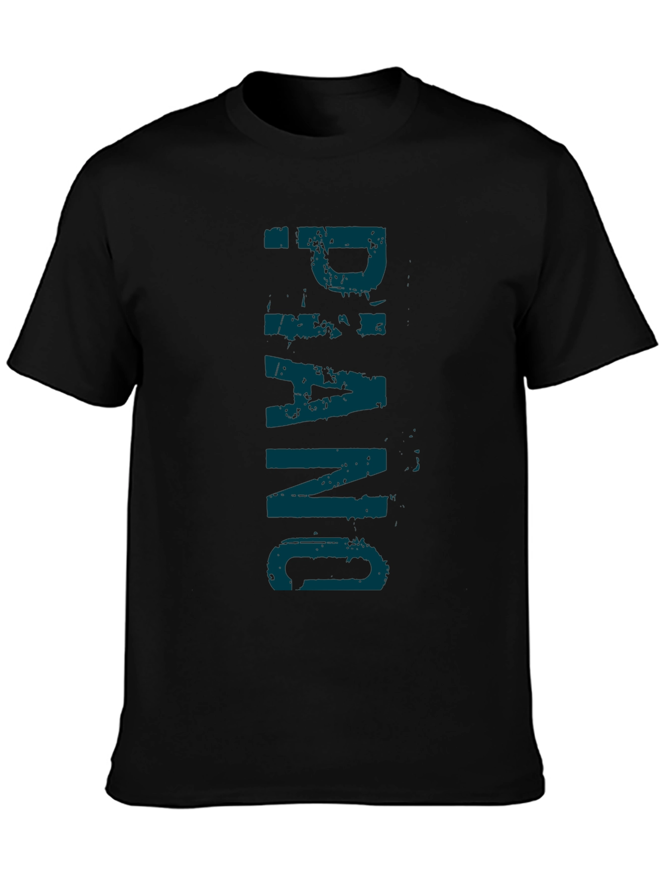 Piano Graphic Print Black T-Shirt