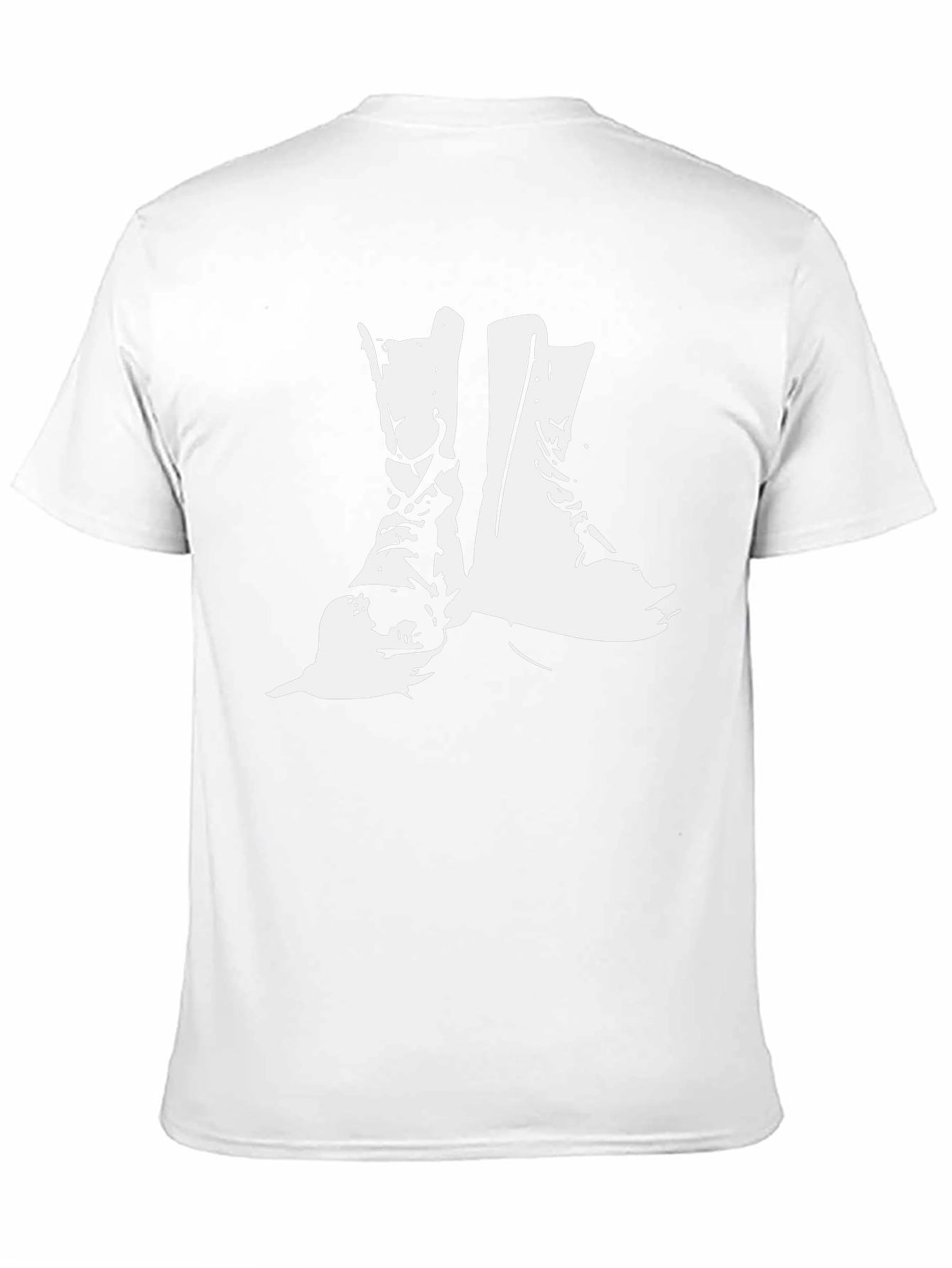 Combat Boots Graphic Tee - Black Cotton T-Shirt