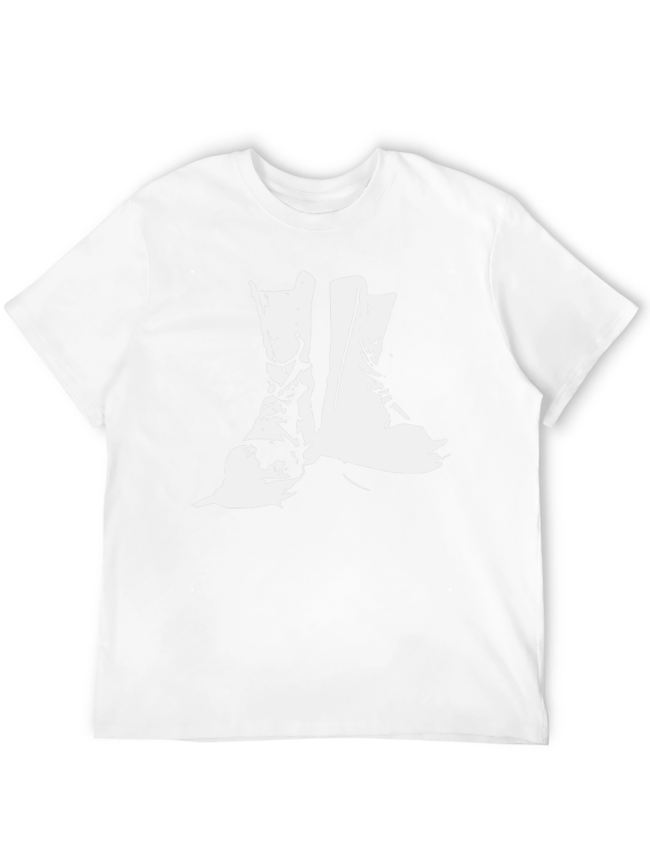 Combat Boots Graphic Tee - Black Cotton T-Shirt