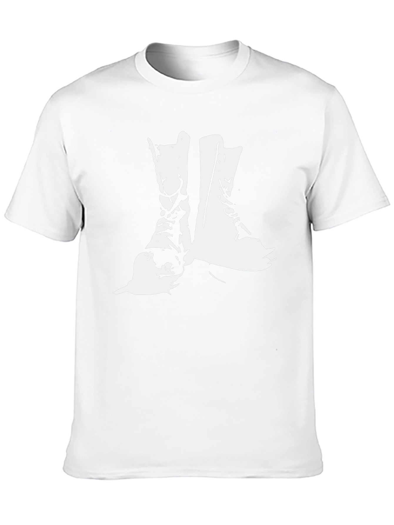 Combat Boots Graphic Tee - Black Cotton T-Shirt