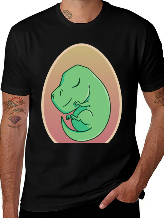 Dino in Egg T-Shirt - Cute Cartoon Design