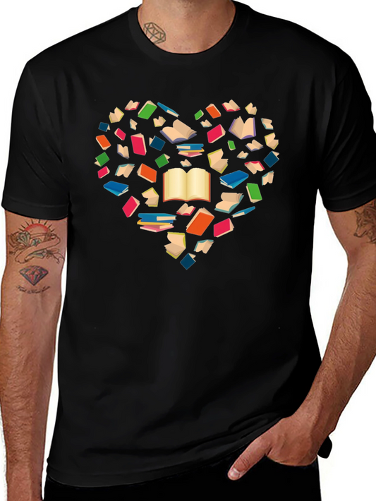 Book Lover Heart T-Shirt