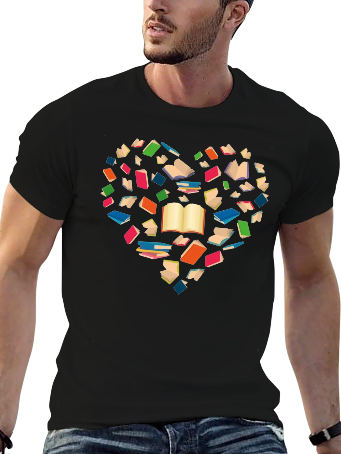 Book Lover Heart T-Shirt