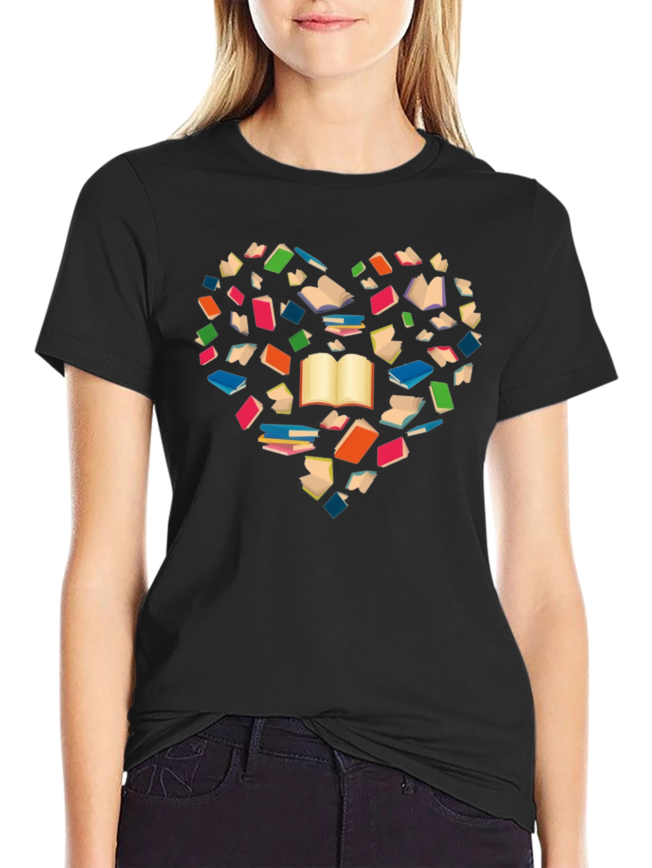 Book Lover Heart T-Shirt